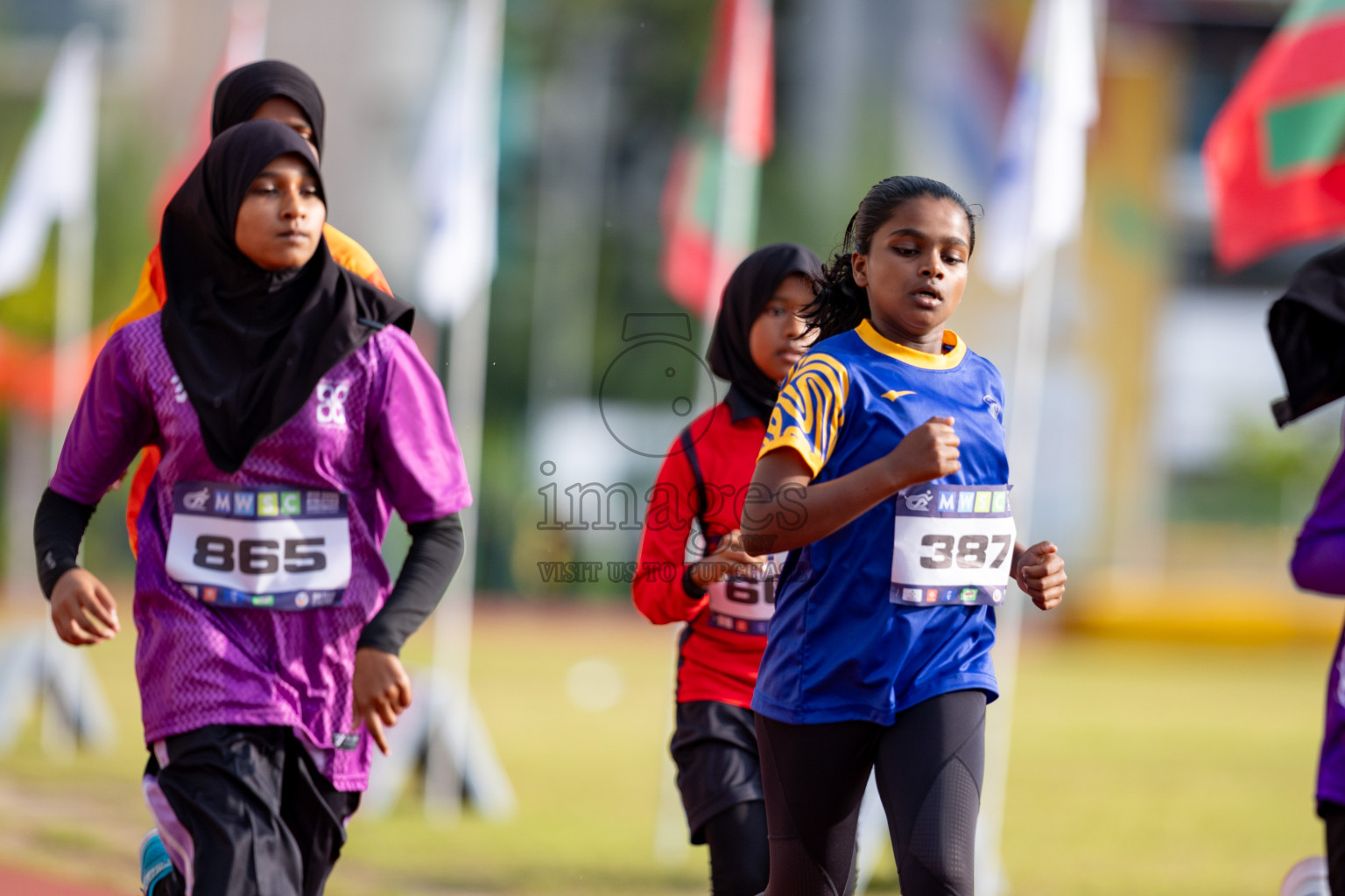 Day 3 of MWSC Interschool Athletics Championships 2024 held in Hulhumale Running Track, Hulhumale, Maldives on Monday, 11th November 2024. 
Photos by: Hassan Simah / Images.mv