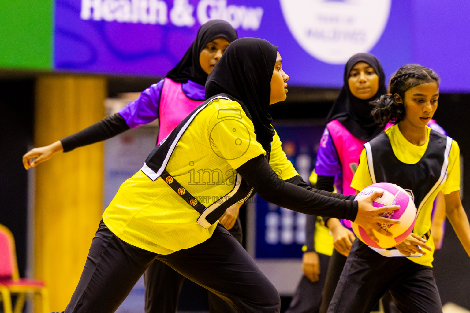 KYRC vs Invicto SC in Day 1 of 24th Milo Netball Association Championship held in Social Center at Male', Maldives on Monday, 1st September 2025. Photos: Nausham Waheed / images.mv