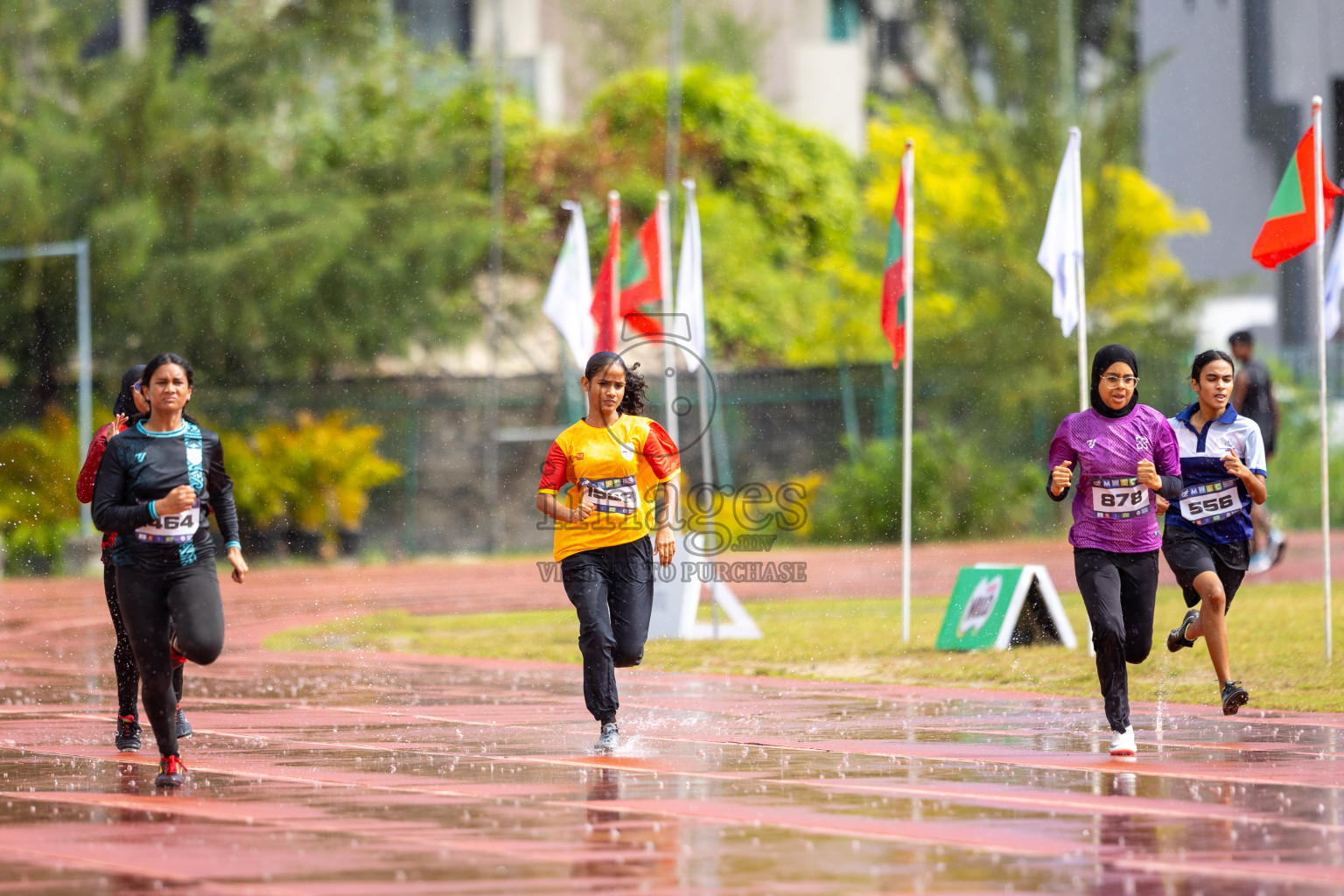 Day 1 of MWSC Interschool Athletics Championships 2024 held in Hulhumale Running Track, Hulhumale, Maldives on Saturday, 9th November 2024. 
Photos by: Ismail Thoriq / images.mv