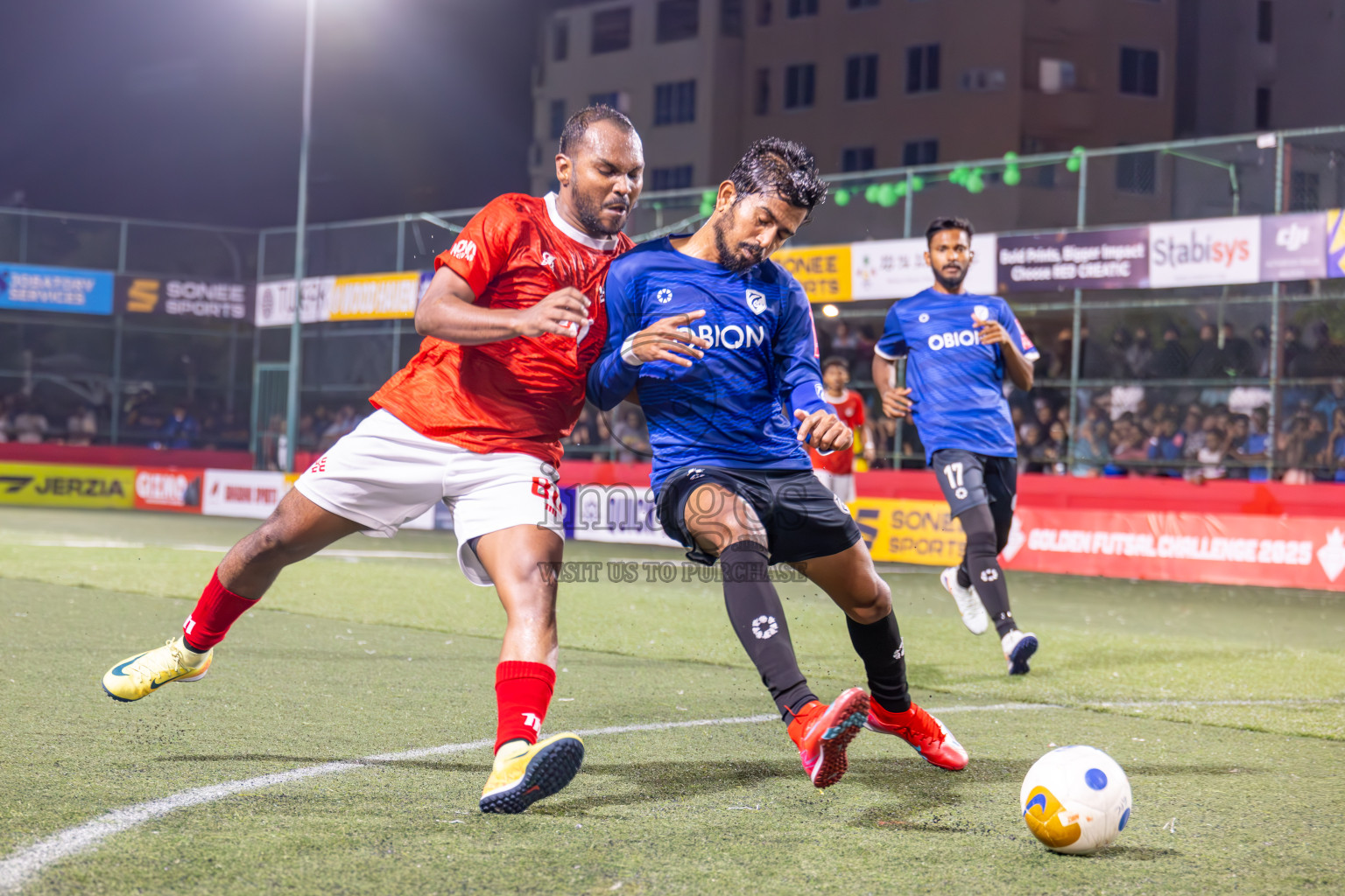 K Gaafaru vs K Kaashidhoo in Kaafu Atoll Semi Final in Day 24 of Golden Futsal Challenge 2025 was held on Tuesday , 28th January 2025, in Hulhumale', Maldives. Photos: Ismail Thoriq / images.mv