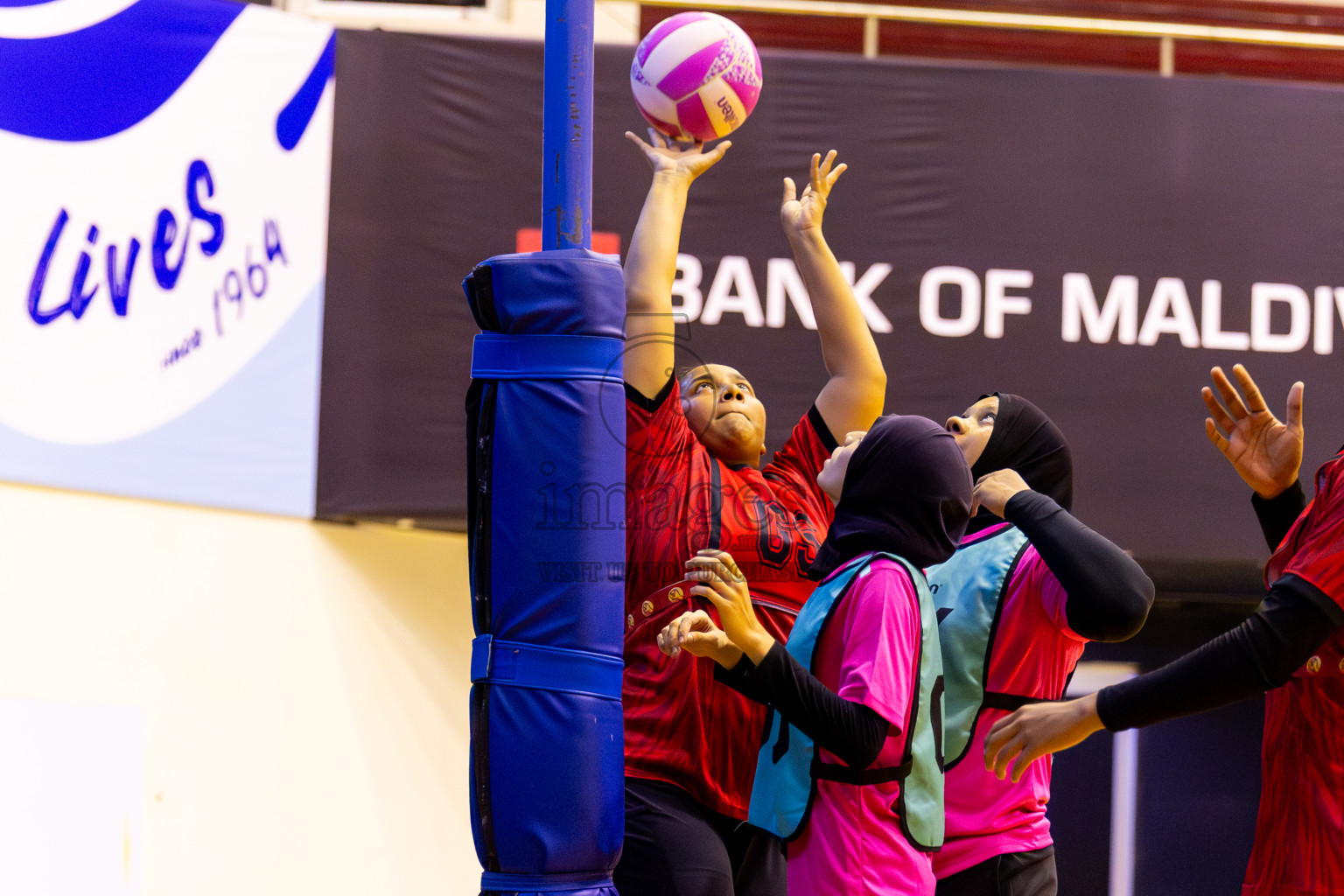 C Matrix vs MV Netters in Day 1 of 24th Milo Netball Association Championship held in Social Center at Male', Maldives on Monday, 1st September 2025. Photos: Nausham Waheed / images.mv