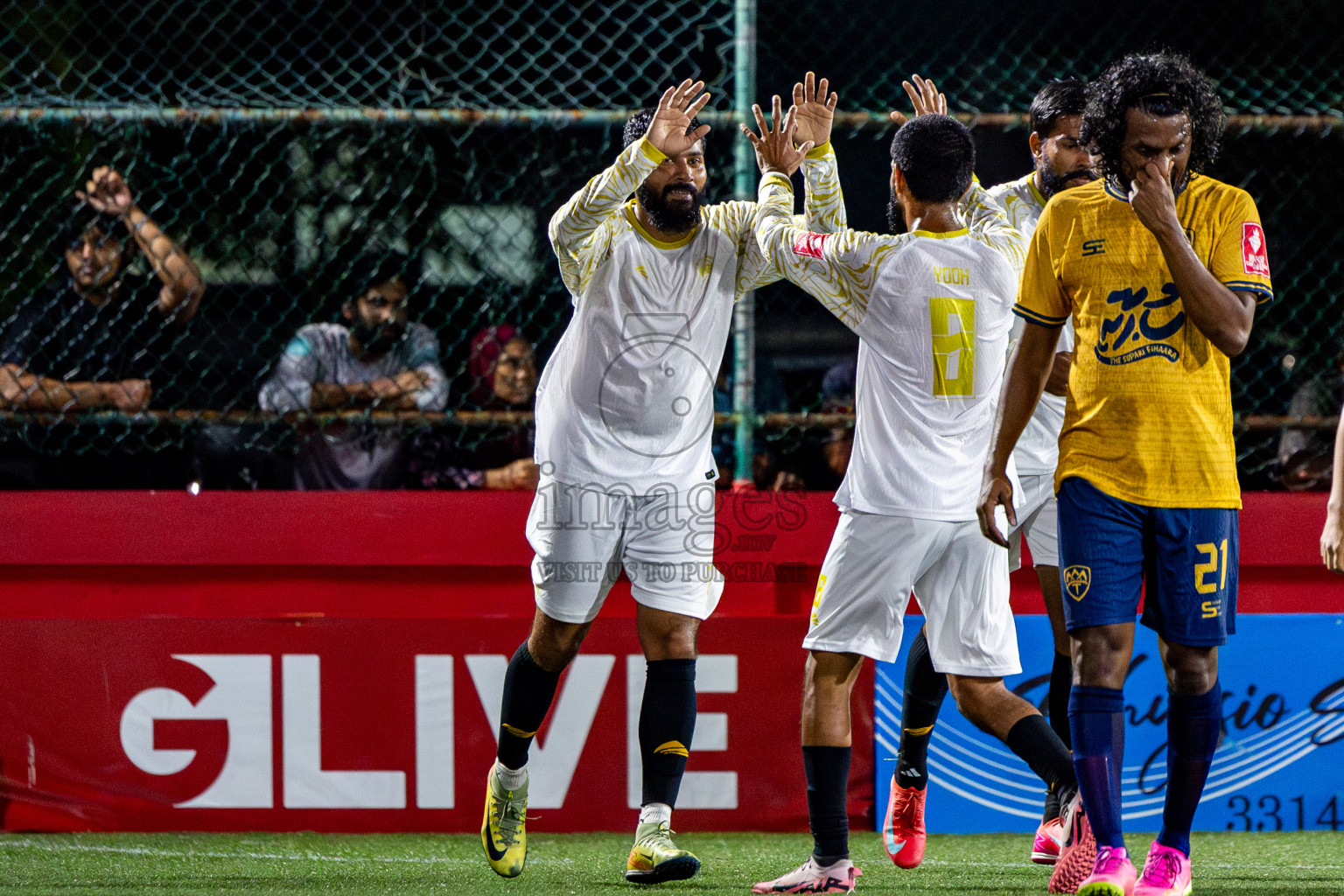 Mahchangoalhi vs Maafannu in zone round on Day 31 of Golden Futsal Challenge 2025 was held on Tuesday , 4th February 2025, in Hulhumale', Maldives. Photos: Nausham Waheed / images.mv