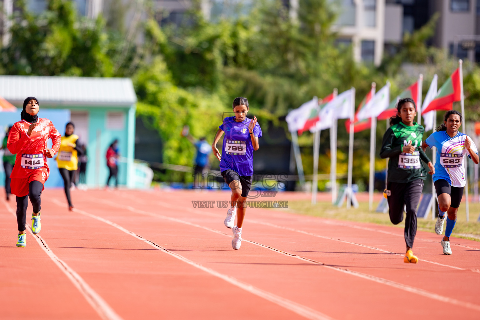 Day 3 of MWSC Interschool Athletics Championships 2024 held in Hulhumale Running Track, Hulhumale, Maldives on Monday, 11th November 2024. 
Photos by: Hassan Simah / Images.mv