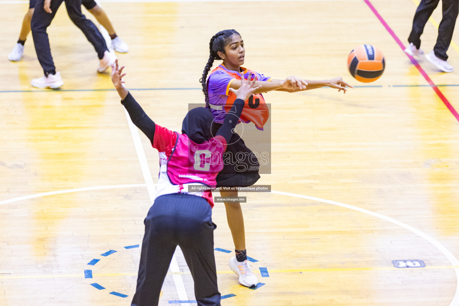 Day 11 of 24th Interschool Netball Tournament 2023 was held in Social Center, Male', Maldives on 6th November 2023. Photos: Nausham Waheed / images.mv