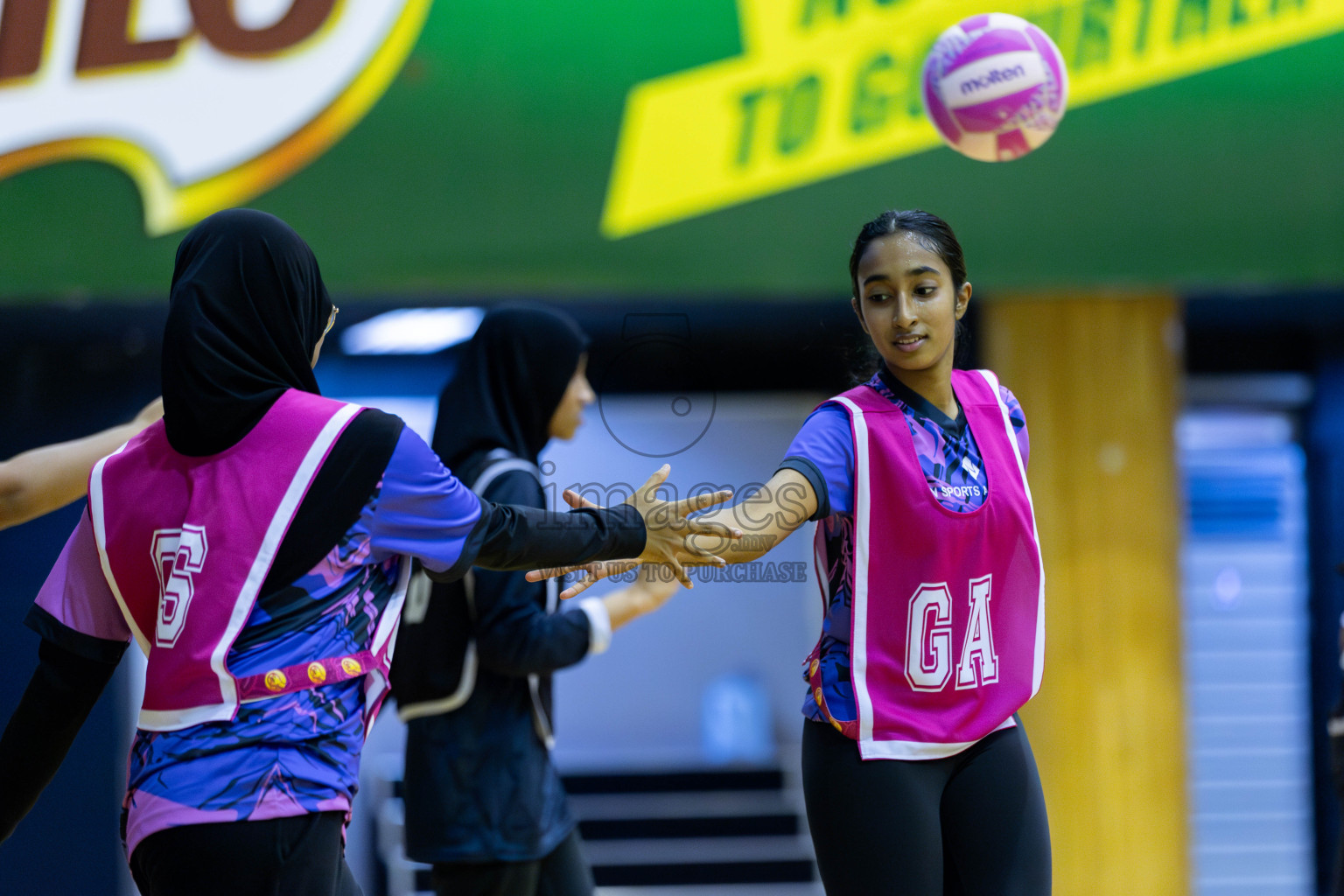 N Sports Academy  B vs AIS Netball Academy in Day 1 of 3rd Junior Championship - Netball association of Maldives, held at Social Center on 19th January 2025 . Photos by Shuu Abdul Sattar