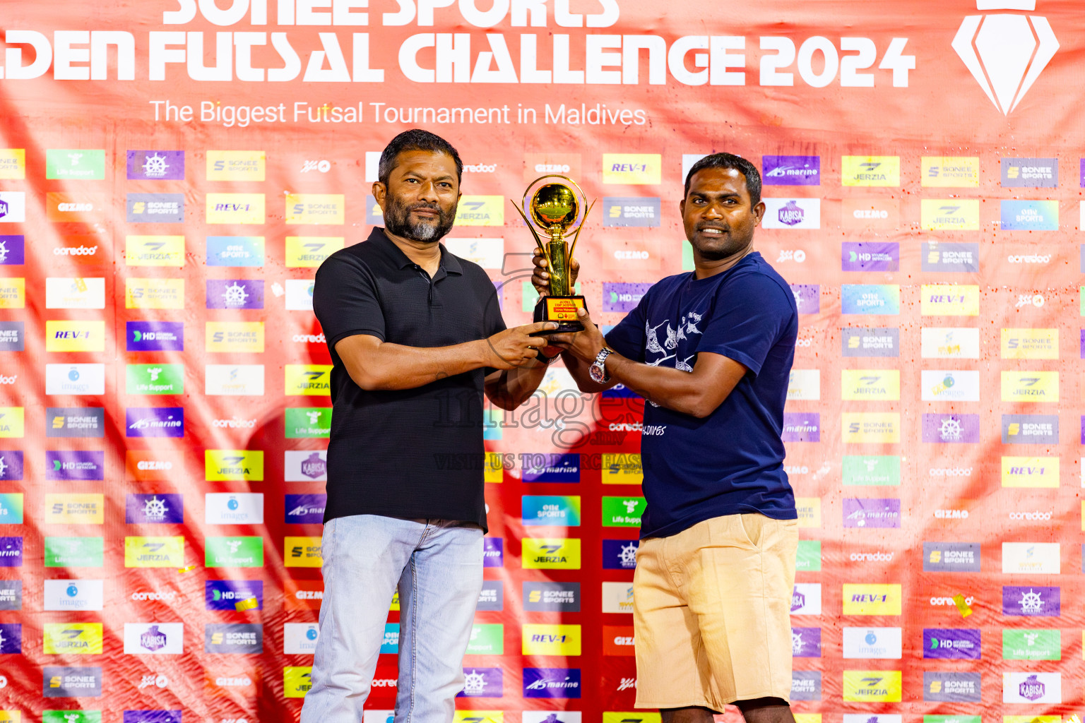 Lh Hinnavaru vs Lh Kurendhoo in Day 29 of Golden Futsal Challenge 2024 was held on Tuesday , 13th February 2024 in Hulhumale', Maldives Photos: Nausham Waheed / images.mv