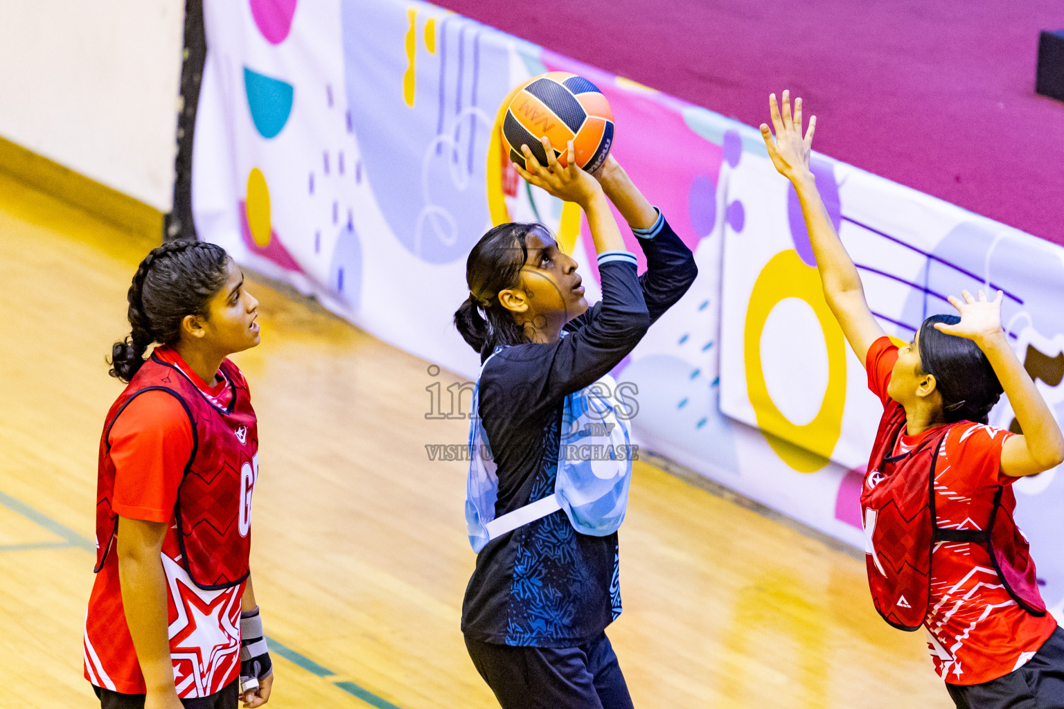 Day 10 of 25th Inter-School Netball Tournament was held in Social Center at Male', Maldives on Tuesday, 20th August 2024. Photos: Nausham Waheed / images.mv