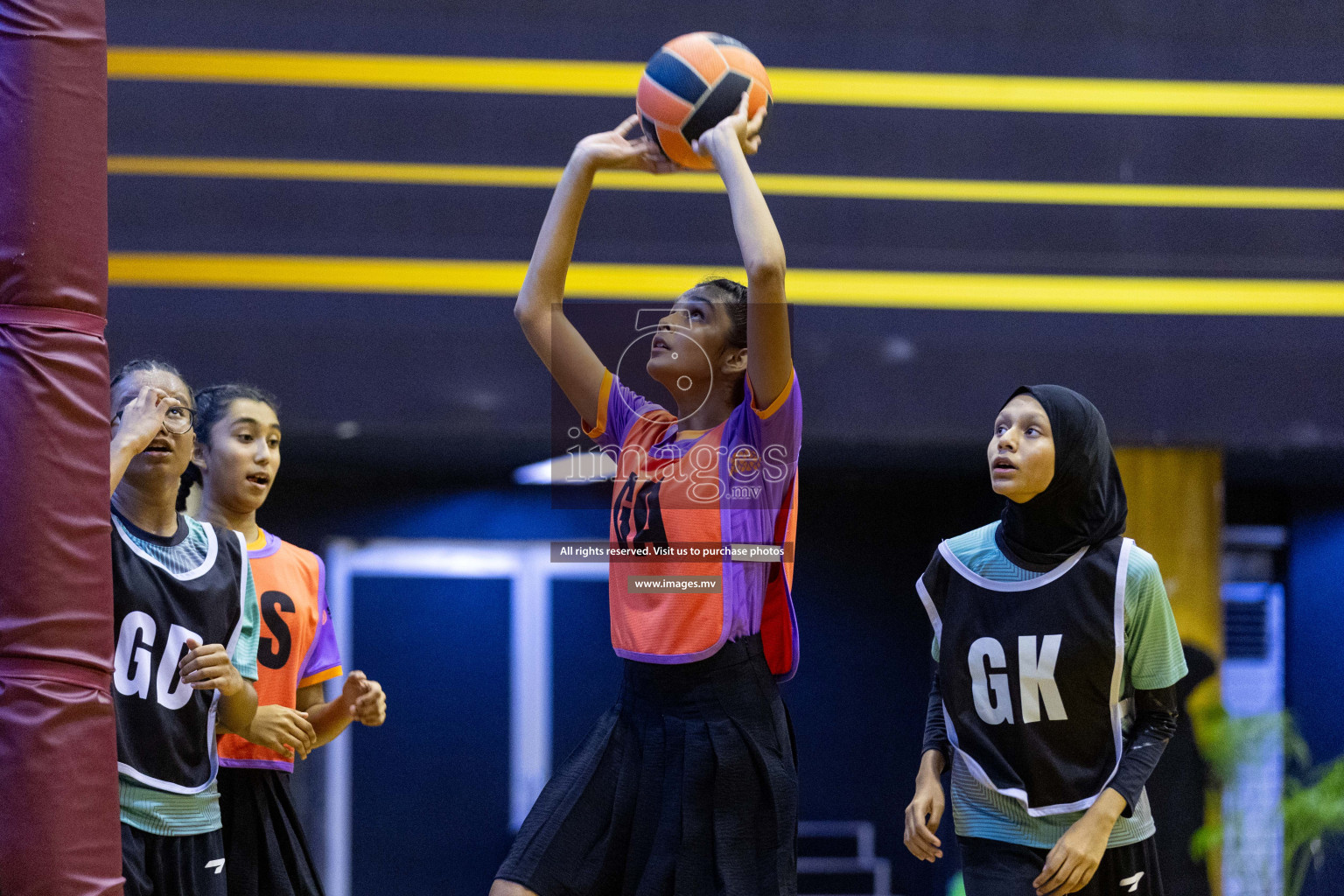 Final of 24th Interschool Netball Tournament 2023 was held in Social Center, Male', Maldives on 7th November 2023. Photos: Nausham Waheed / images.mv