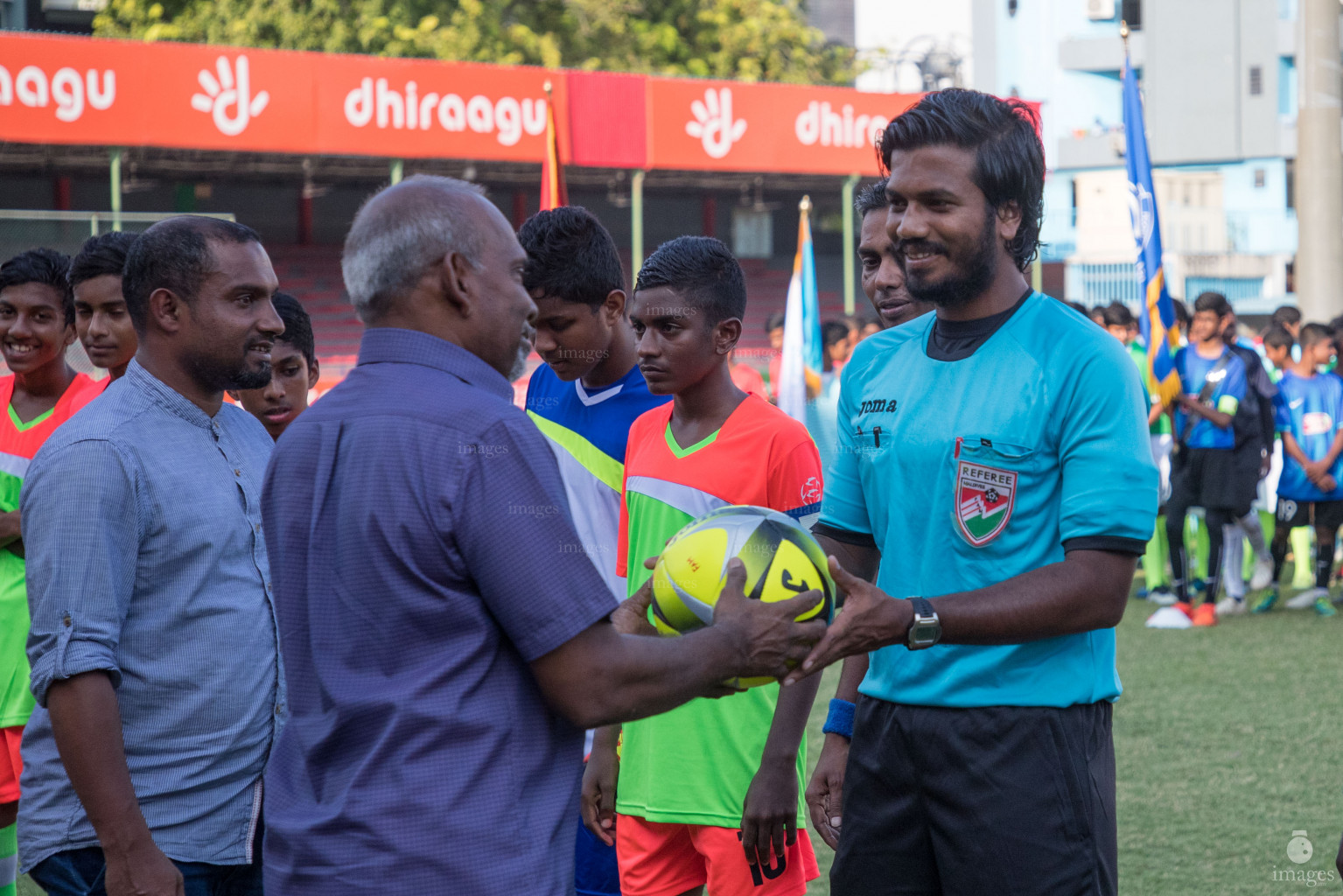 Dhiraagu Under 15 Inter-School Football Tournament 2019 Ghaazee School vs Thaajuddin School in Male', Maldives, 25th 2019 (Images.mv Photo/Suadh Abdul Sattar)