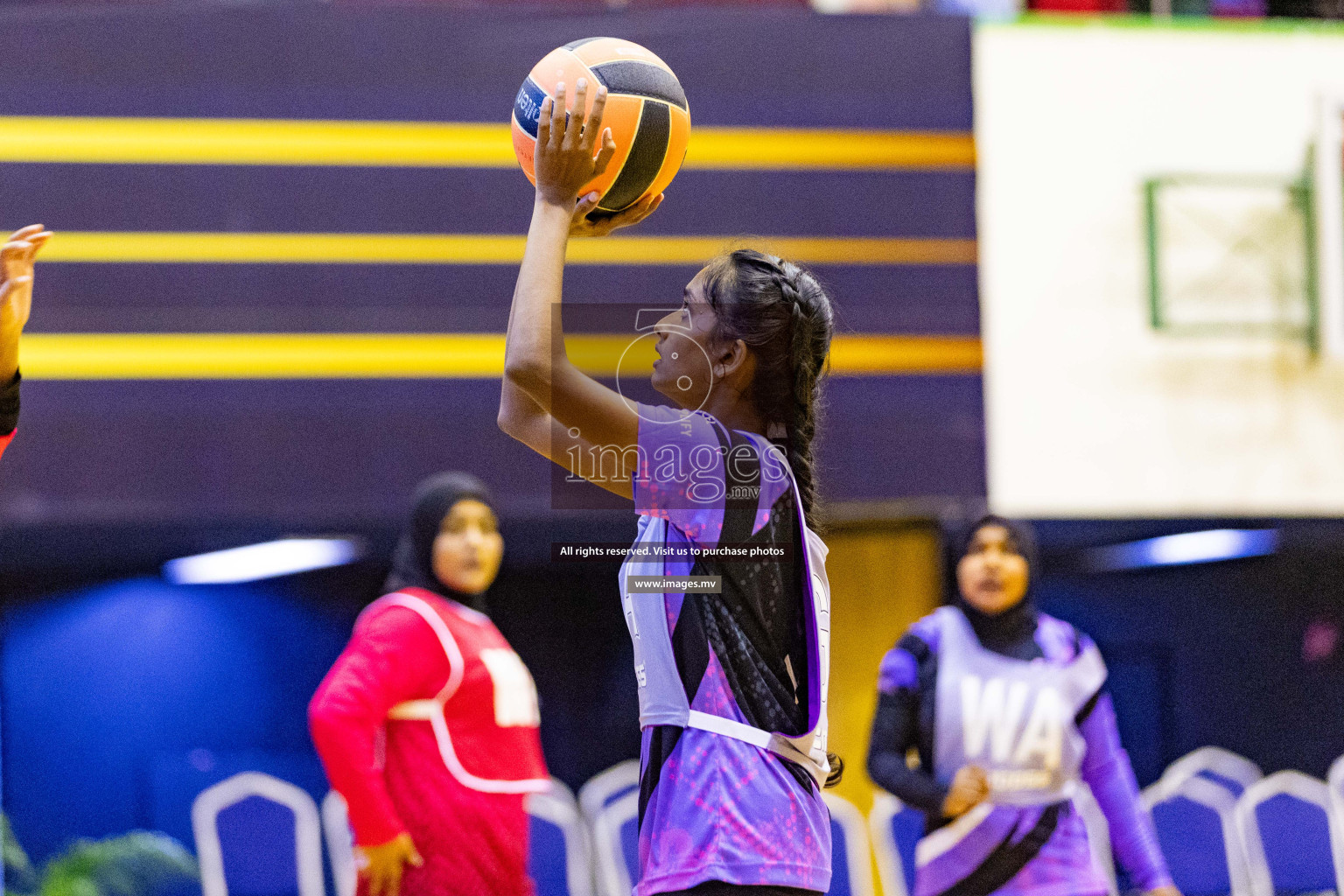 Day2 of 24th Interschool Netball Tournament 2023 was held in Social Center, Male', Maldives on 28th October 2023. Photos: Nausham Waheed / images.mv