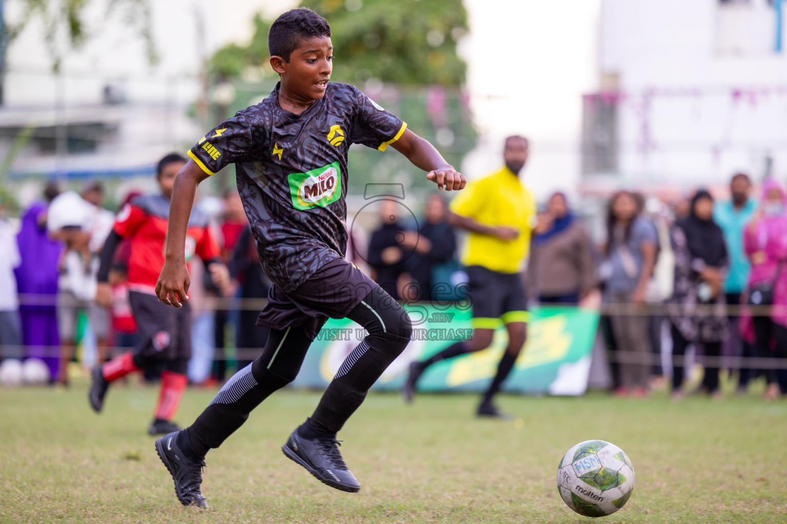 Day 1 of MILO Academy Championship 2024 - U12 was held at Henveiru Grounds in Male', Maldives on Thursday, 4th July 2024. 
Photos: Ismail Thoriq / images.mv