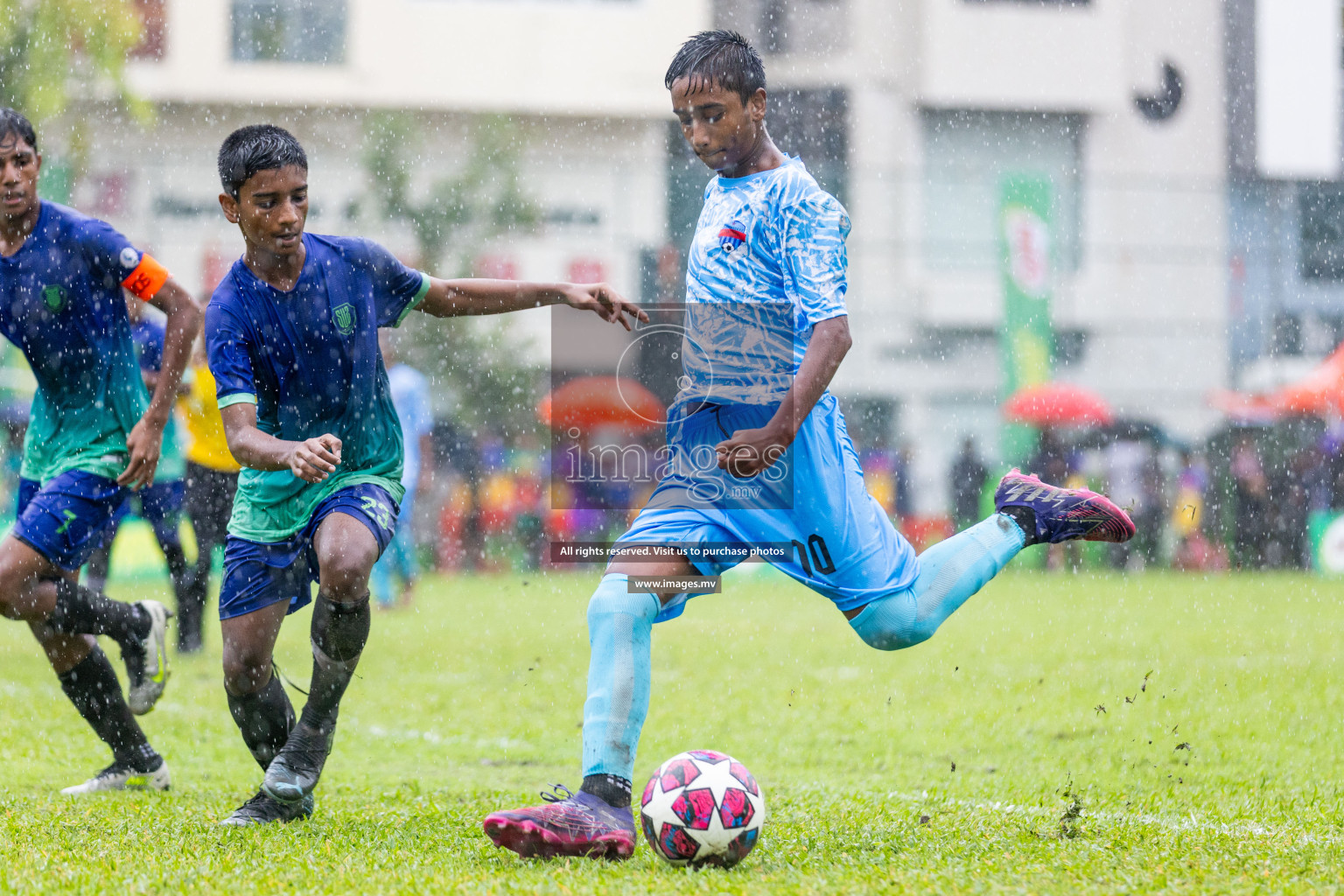 Day 1 of MILO Academy Championship 2023 (u14) was held in Henveyru Stadium Male', Maldives on 3rd November 2023. Photos: Nausham Waheed / images.mv