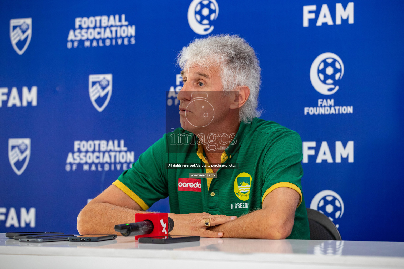 Charity Shield 2023 Pre Match Press Conference held in National Football Stadium, Male', Maldives Photos: Nausham Waheed / Images.mv