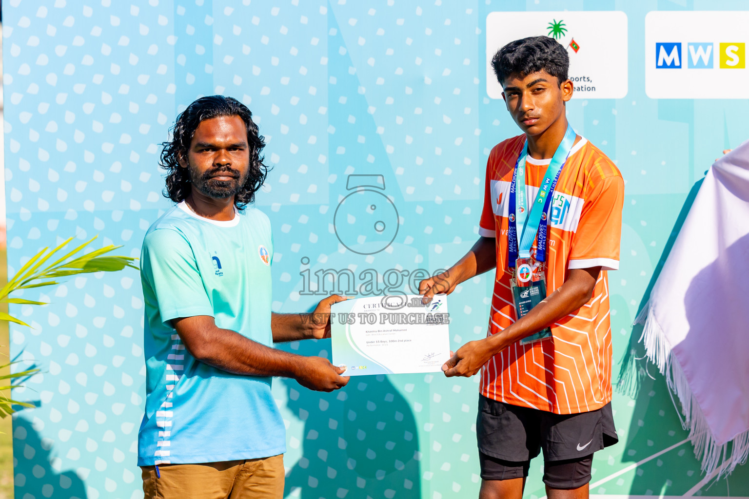 Day 3 of MWSC Interschool Athletics Championships 2024 held in Hulhumale Running Track, Hulhumale, Maldives on Monday, 11th November 2024. Photos by: Nausham Waheed / Images.mv