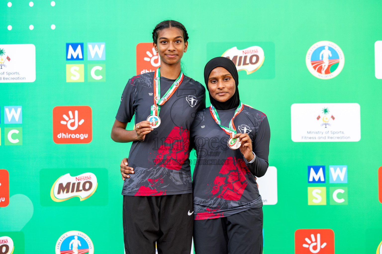 Day 2 of 12th Milo Association Championships was held in Ekuveni Track at Male', Maldives on Friday, 25th April 2025. Photos: Hassan Simah / images.mv