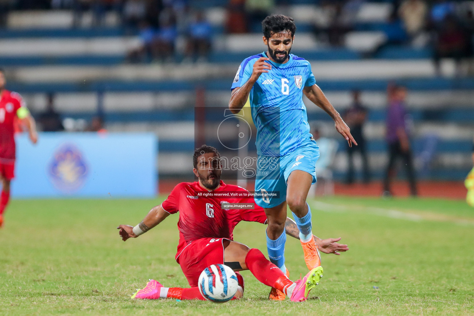 Lebanon vs India in the Semi-final of SAFF Championship 2023 held in Sree Kanteerava Stadium, Bengaluru, India, on Saturday, 1st July 2023. Photos: Hassan Simah / images.mv