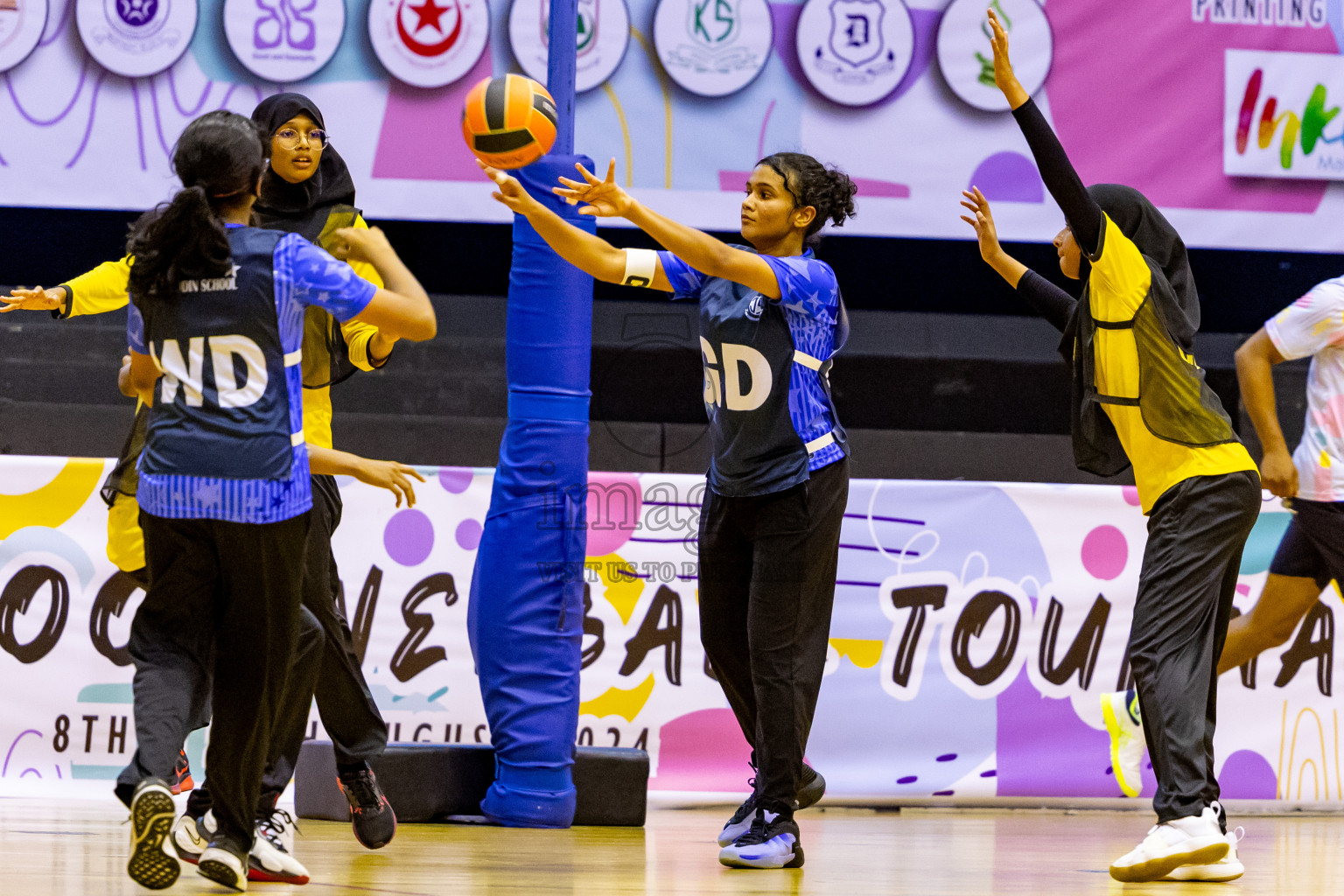 Day 7 of 25th Inter-School Netball Tournament was held in Social Center at Male', Maldives on Saturday, 17th August 2024. Photos: Nausham Waheed / images.mv