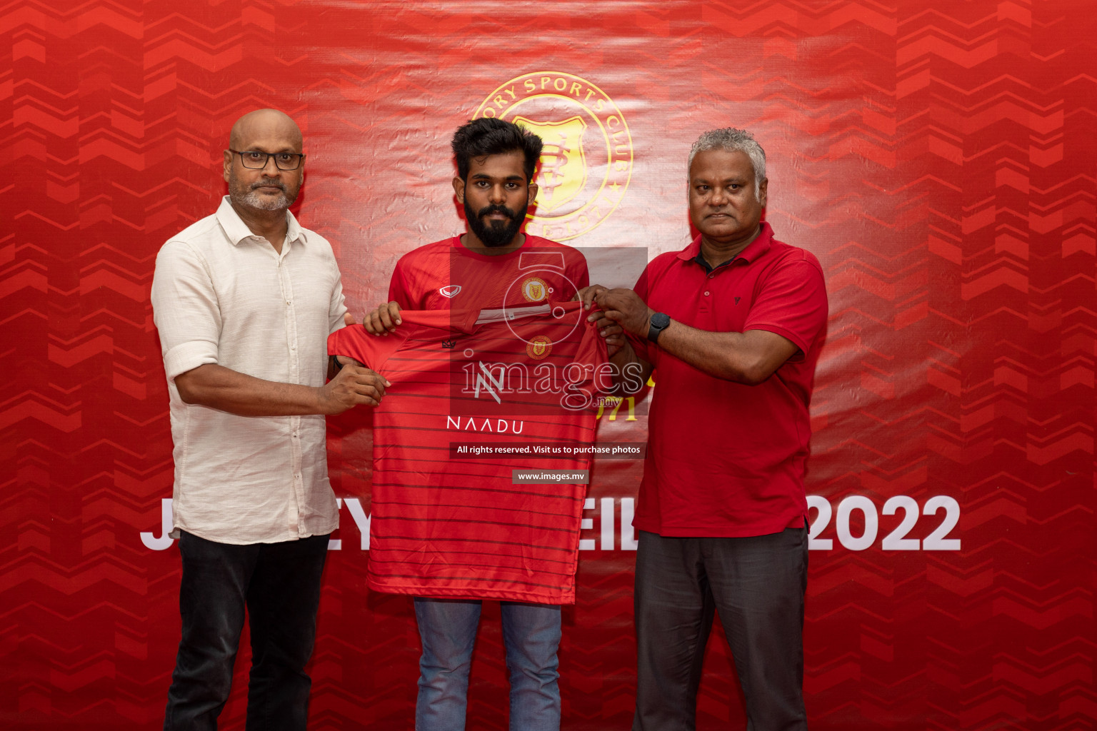 Victory Sports Club Jersey Unveiling 2022 on 14th July 2022, held in Jamaaludheen School Hall, Male', Maldives  Photos: Hassan Simah / Images.mv