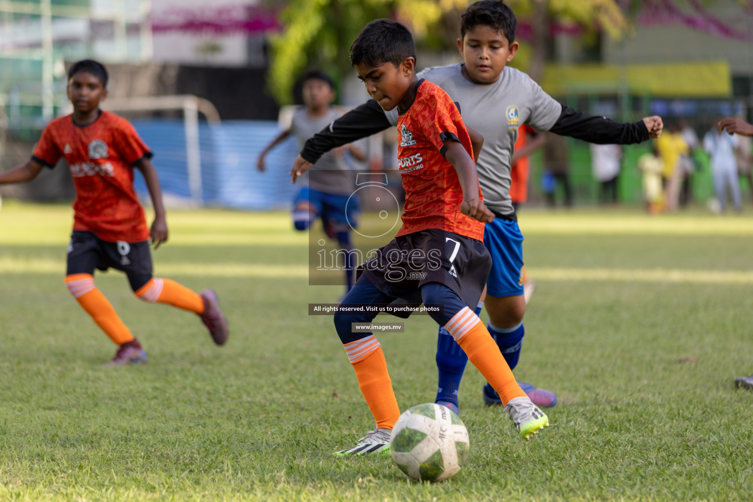 Day 1 of MILO Academy Championship 2023 (U12) was held in Henveiru Football Grounds, Male', Maldives, on Friday, 18th August 2023. Photos: Mohamed Mahfooz Moosa / images.mv