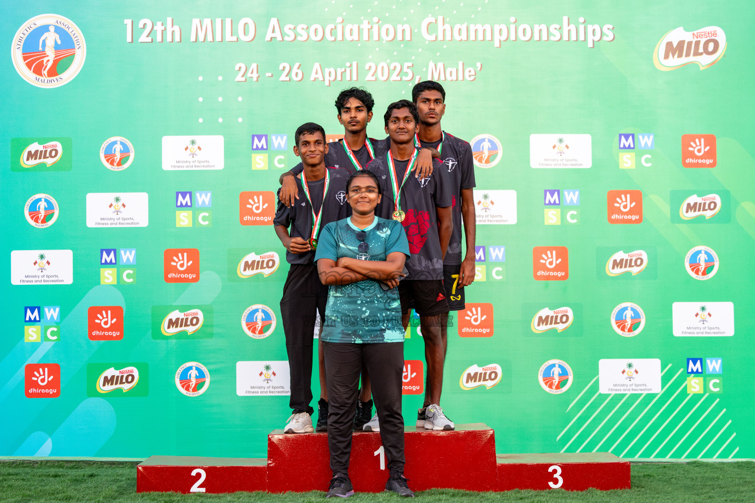 Day 2 of 12th Milo Association Championships was held in Ekuveni Track at Male', Maldives on Friday, 25th April 2025. Photos: Hassan Simah / images.mv