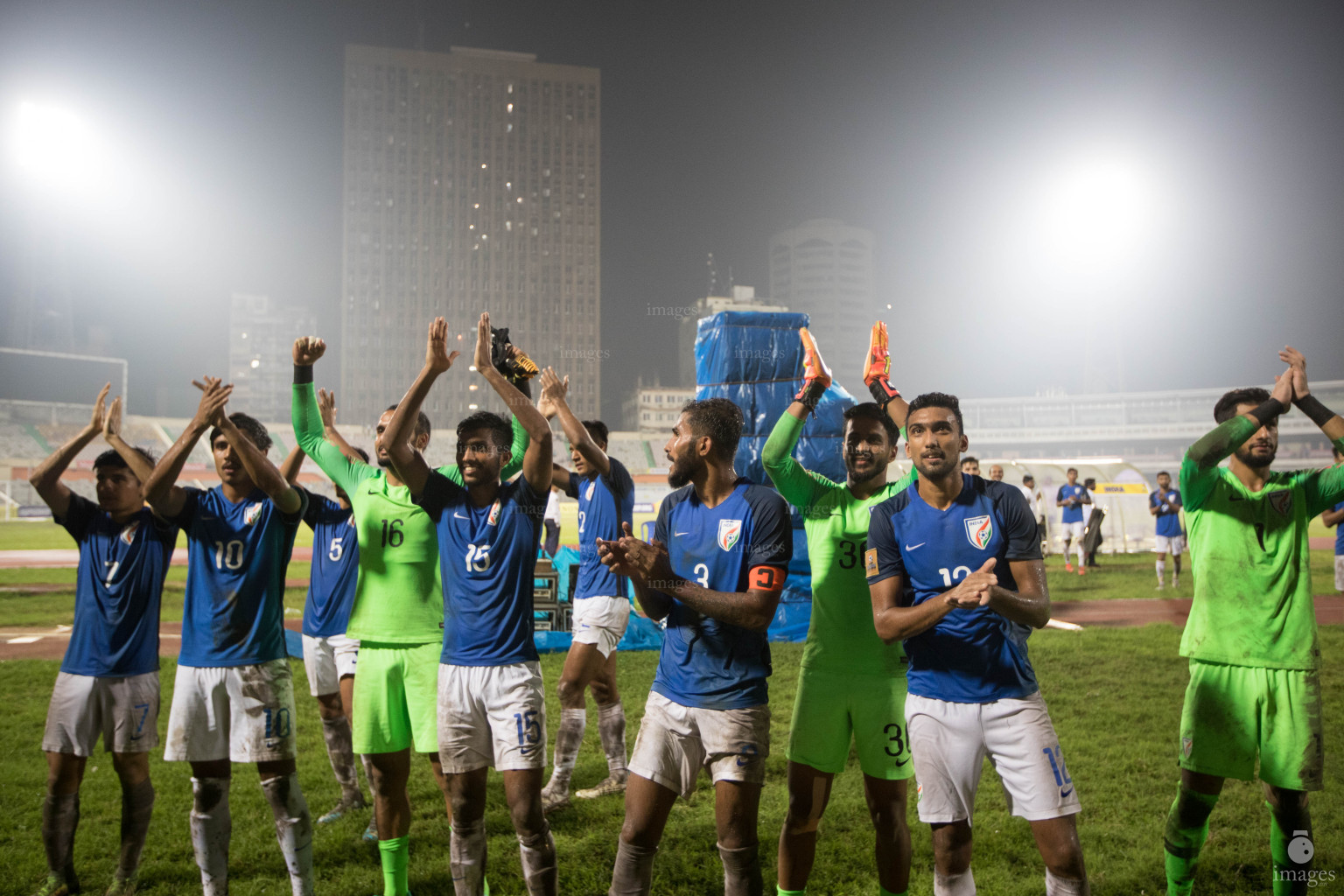 India vs Pakistan in SAFF Suzuki Cup 2018 semifinals in Dhaka, Bangladesh, Wednesday, September 12, 2018. (Images.mv Photo/Hussain Sinan)