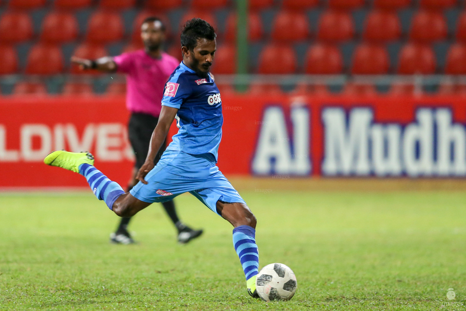 Dhiraagu Dhivehi Premier League 2018 - New Radiant SC vs Green Streets in Male, Maldives, Thursday November 22, 2018. (Images.mv Photo/Suadh Abdul Sattar)