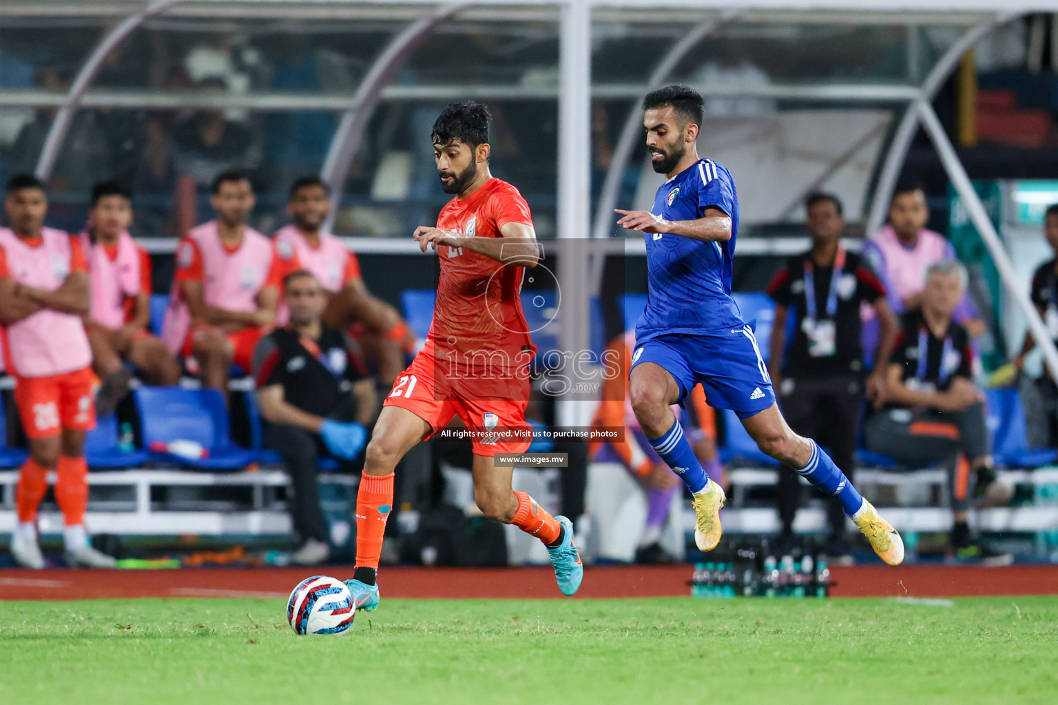 Kuwait vs India in the Final of SAFF Championship 2023 held in Sree Kanteerava Stadium, Bengaluru, India, on Tuesday, 4th July 2023. Photos: Nausham Waheed / images.mv