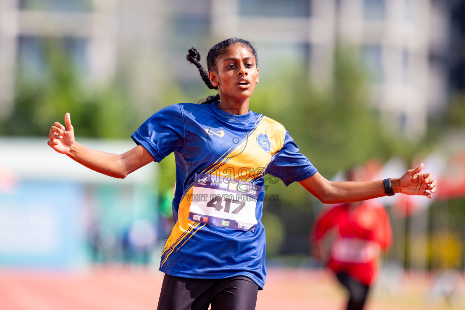 Day 3 of MWSC Interschool Athletics Championships 2024 held in Hulhumale Running Track, Hulhumale, Maldives on Monday, 11th November 2024. 
Photos by: Hassan Simah / Images.mv