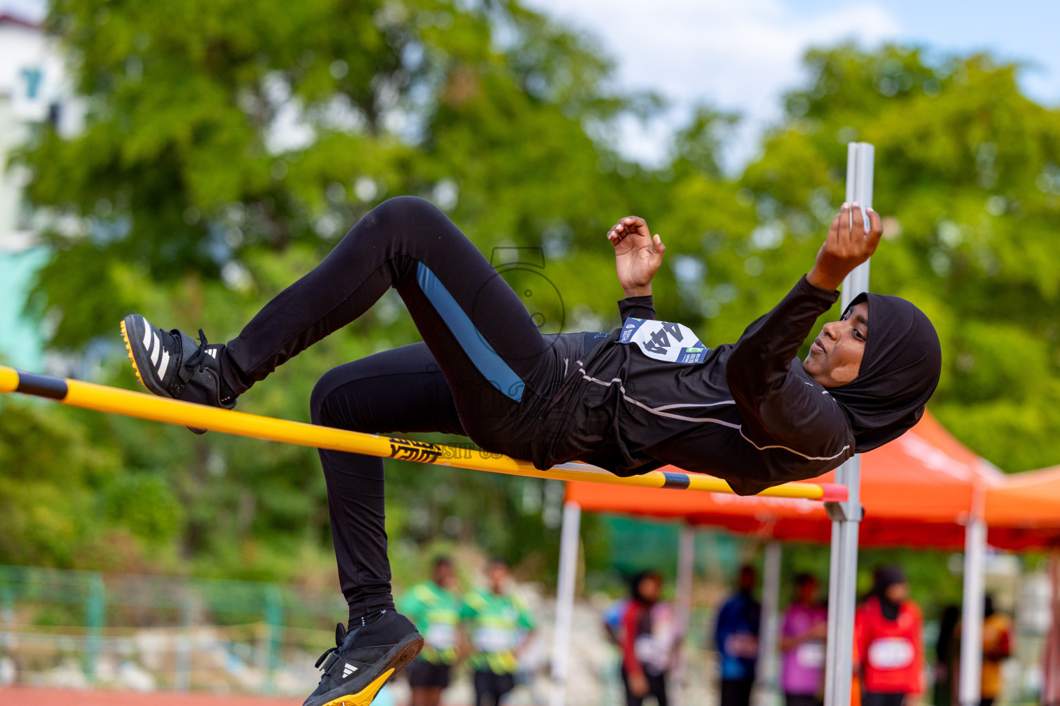 Day 2 of MWSC Interschool Athletics Championships 2024 held in Hulhumale Running Track, Hulhumale, Maldives on Sunday, 10th November 2024. 
Photos by: Hassan Simah / Images.mv