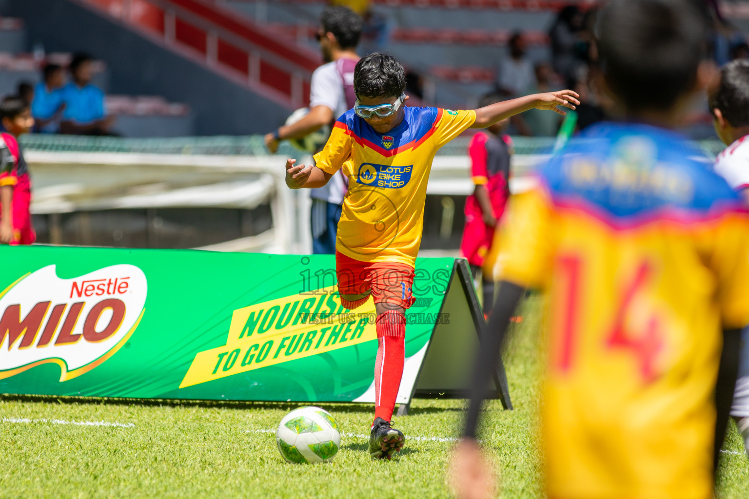 Day 1 of Under 10 MILO Academy Championship 2024 was held at National Stadium in Male', Maldives on Friday, 26th April 2024. Photos: Mohamed Mahfooz Moosa / images.mv