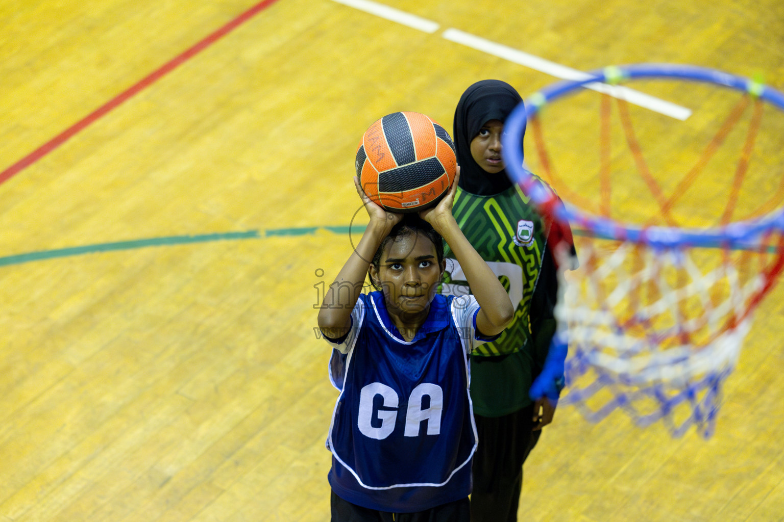 Day 13 of 25th Inter-School Netball Tournament was held in Social Center at Male', Maldives on Saturday, 24th August 2024. Photos: Mohamed Mahfooz Moosa / images.mv