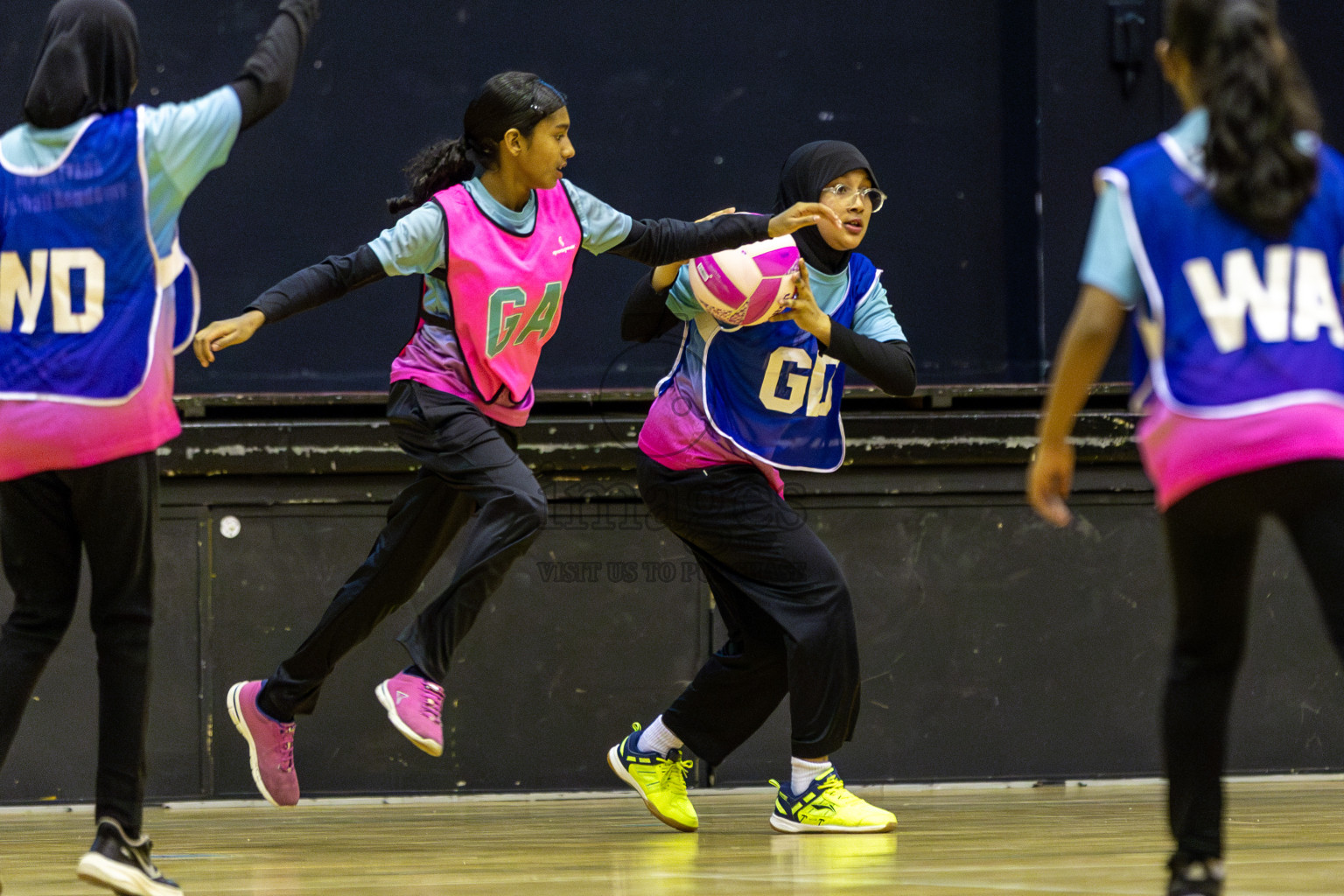 Netkids A vs Netkids B in Day 2 of 3rd Junior Championship - Netball association of Maldives, held at Social Center on Monday 20th January 2025 . Photos by Shuu Abdul Sattar