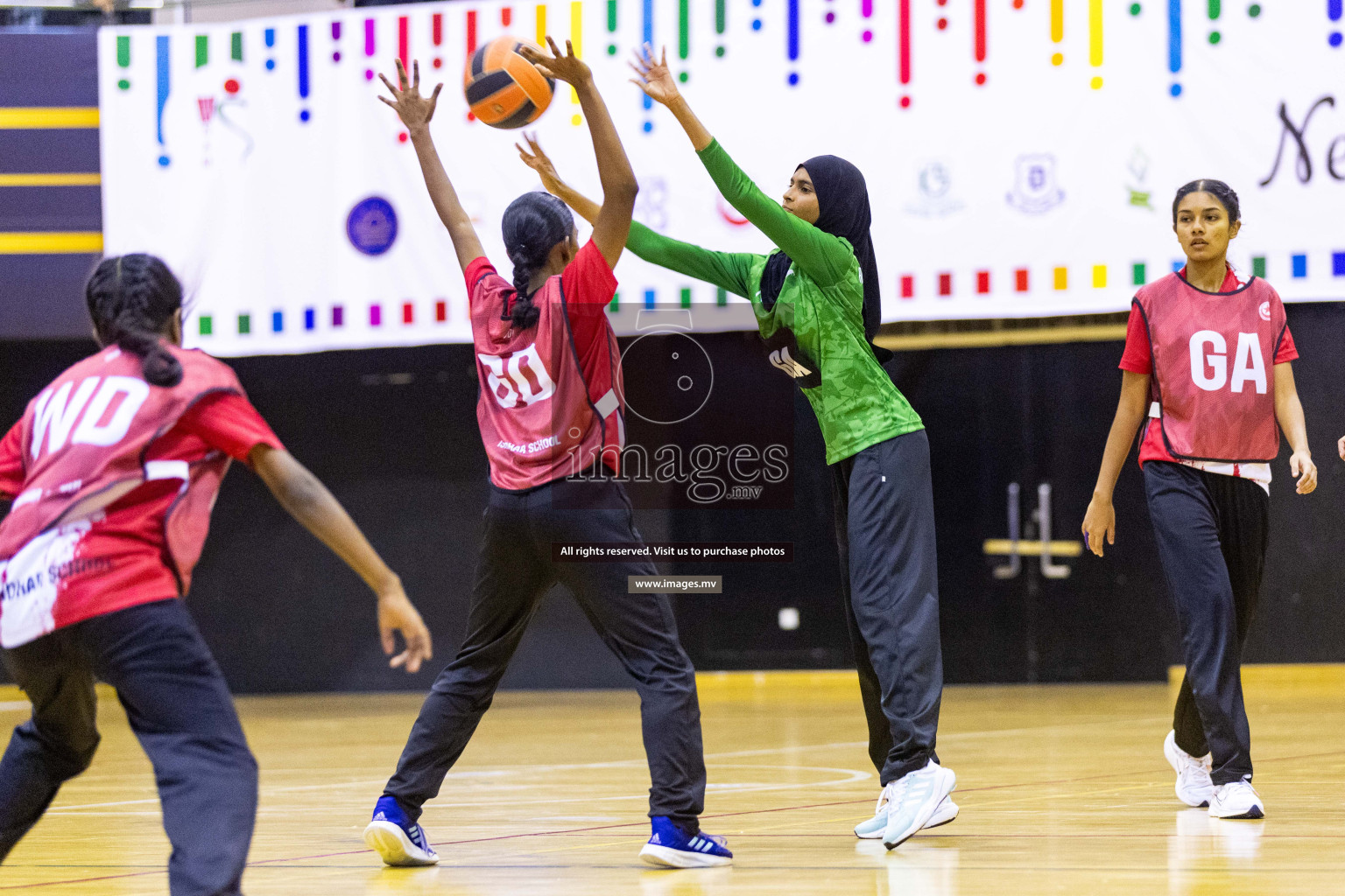 Day 11 of 24th Interschool Netball Tournament 2023 was held in Social Center, Male', Maldives on 6th November 2023. Photos: Nausham Waheed / images.mv