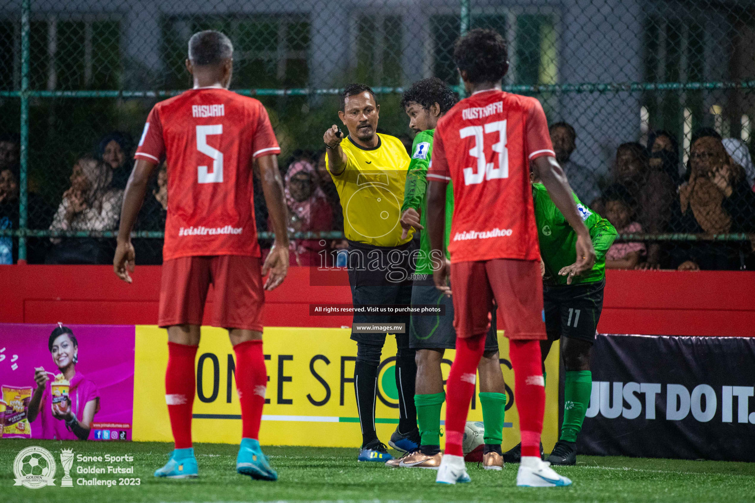 AA. Rasdhoo vs AA. Feridhoo in Day 4 of Golden Futsal Challenge 2023 on 08 February 2023 in Hulhumale, Male, Maldives