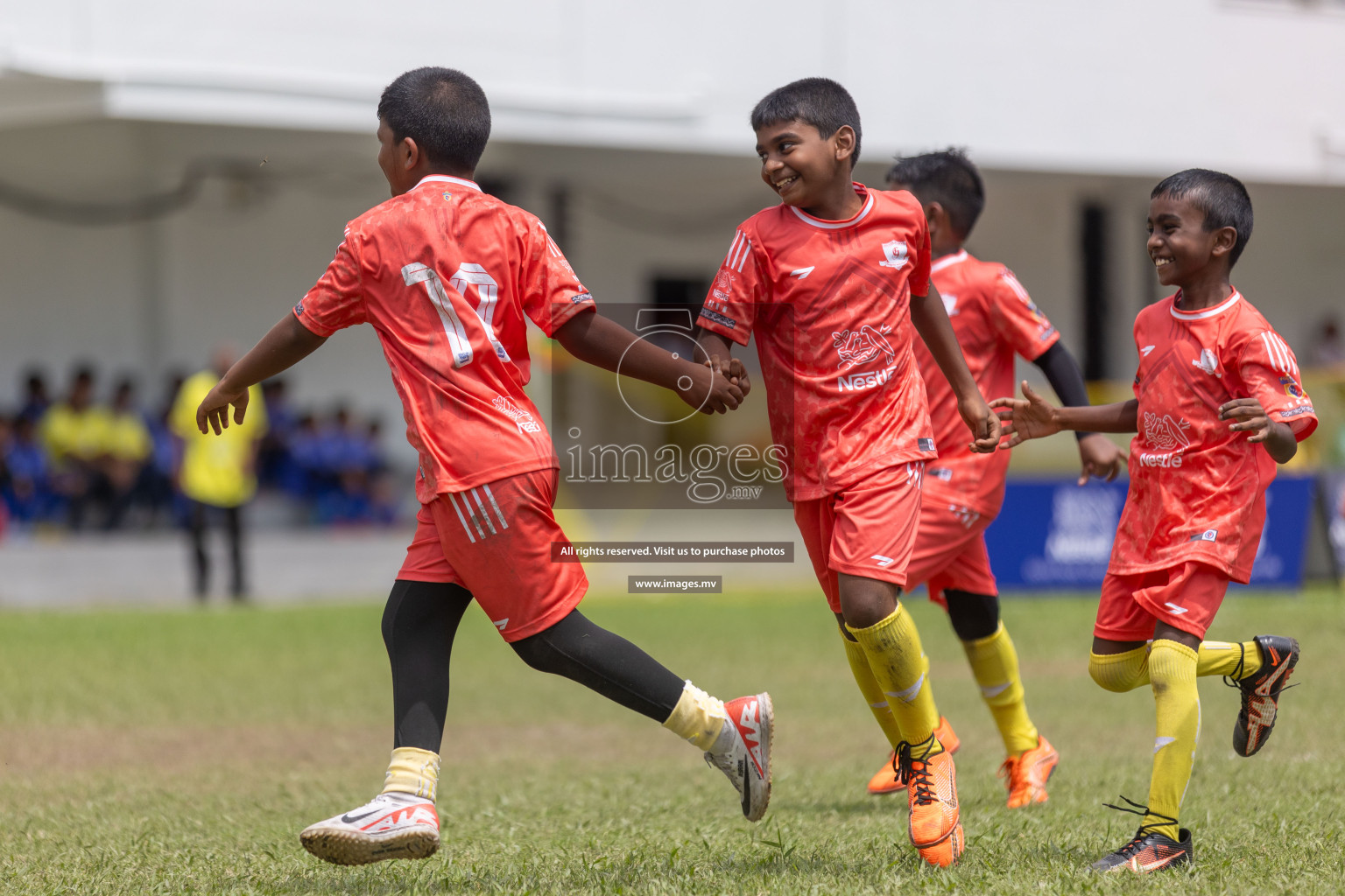 Day 2 of Nestle kids football fiesta, held in Henveyru Football Stadium, Male', Maldives on Thursday, 12th October 2023 Photos: Shuu Abdul Sattar / mages.mv