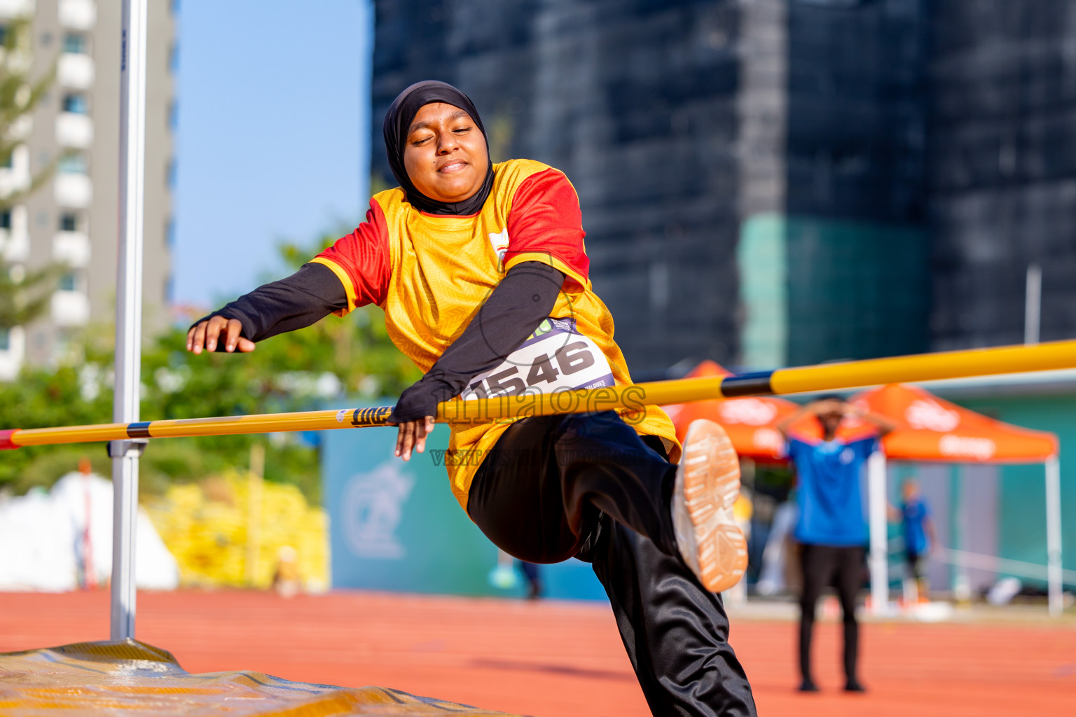 Day 4 of MWSC Interschool Athletics Championships 2024 held in Hulhumale Running Track, Hulhumale, Maldives on Tuesday, 12th November 2024. Photos by: Nausham Waheed / Images.mv