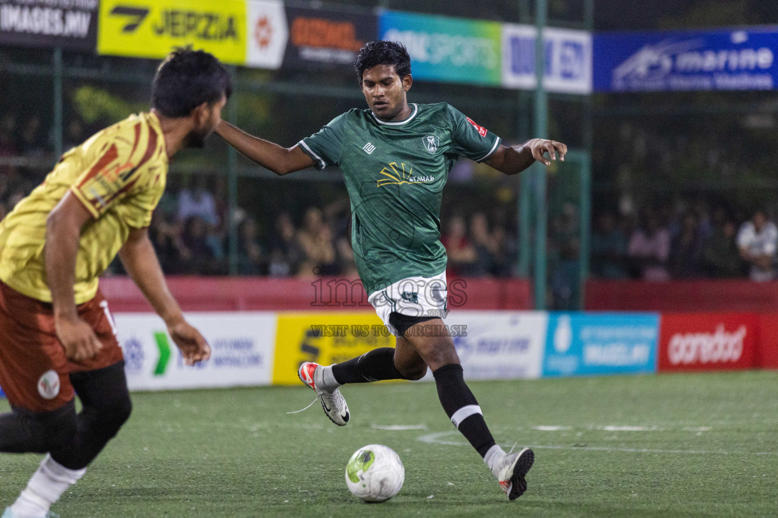 N.Holhudhoo VS N.Miladhoo in Day 11 of Golden Futsal Challenge 2024 was held on Thursday, 25th January 2024, in Hulhumale', Maldives Photos: Nausham Waheed / images.mv