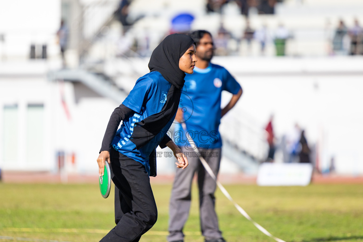 Day 1 of MWSC Interschool Athletics Championships 2024 held in Hulhumale Running Track, Hulhumale, Maldives on Saturday, 9th November 2024. 
Photos by: Ismail Thoriq, Hassan Simah / Images.mv