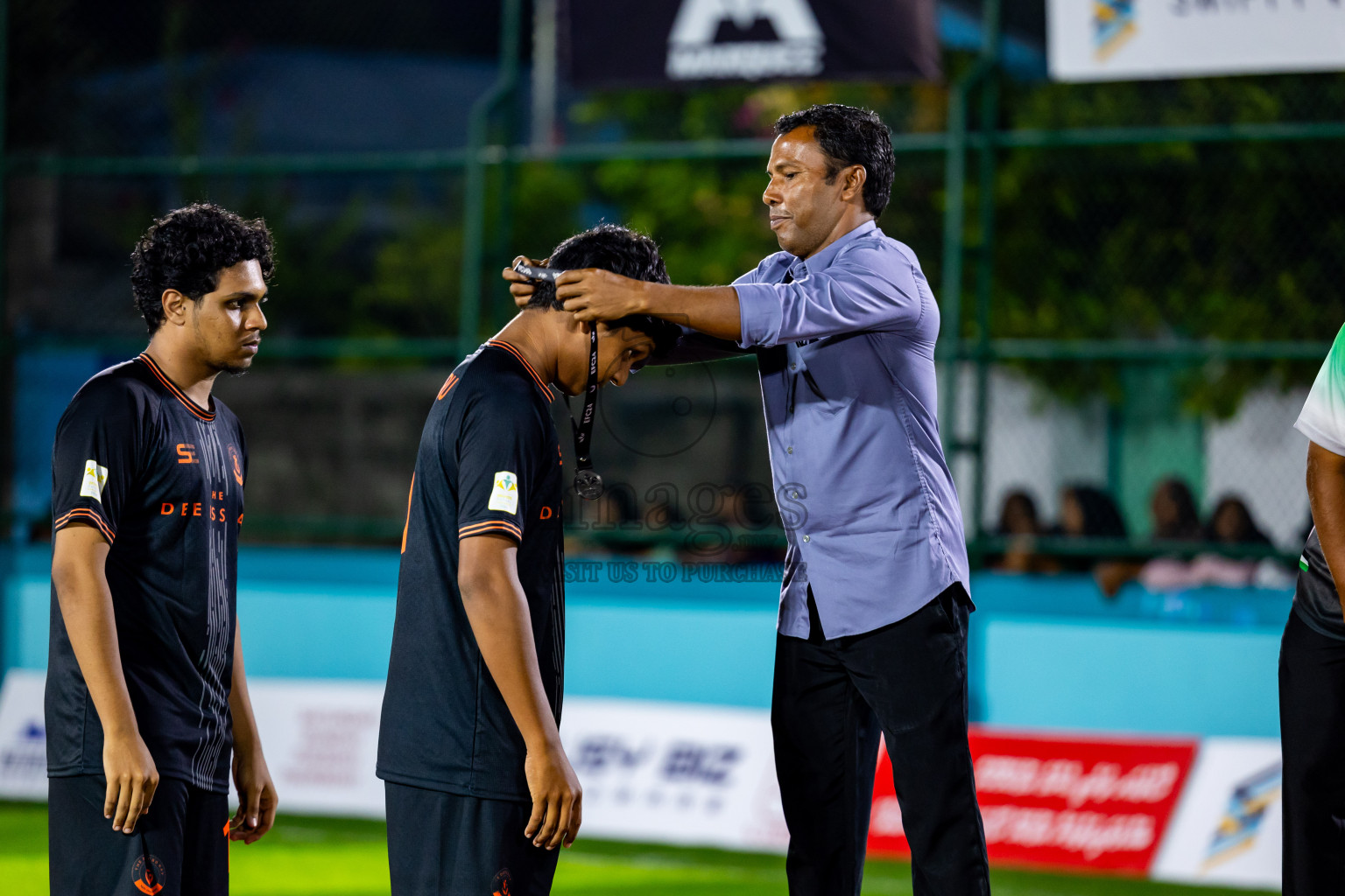 Dee Ess Kay vs Kovigoani in Final of Laamehi Dhiggaru Ekuveri Futsal Challenge 2024 was held on Wednesday, 31st July 2024, at Dhiggaru Futsal Ground, Dhiggaru, Maldives Photos: Nausham Waheed / images.mv