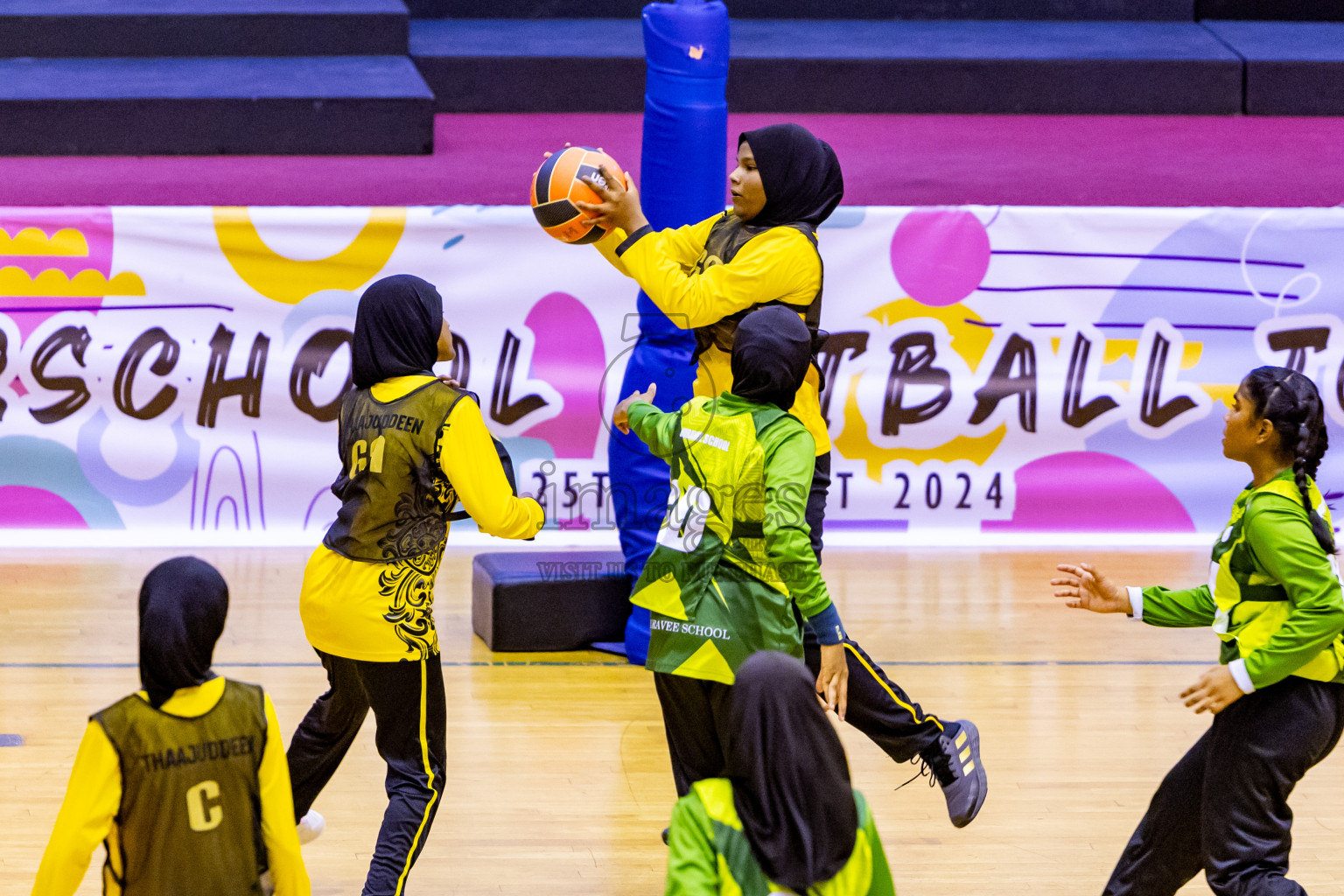 Day 13 of 25th Inter-School Netball Tournament was held in Social Center at Male', Maldives on Saturday, 24th August 2024. Photos: Nausham Waheed / images.mv