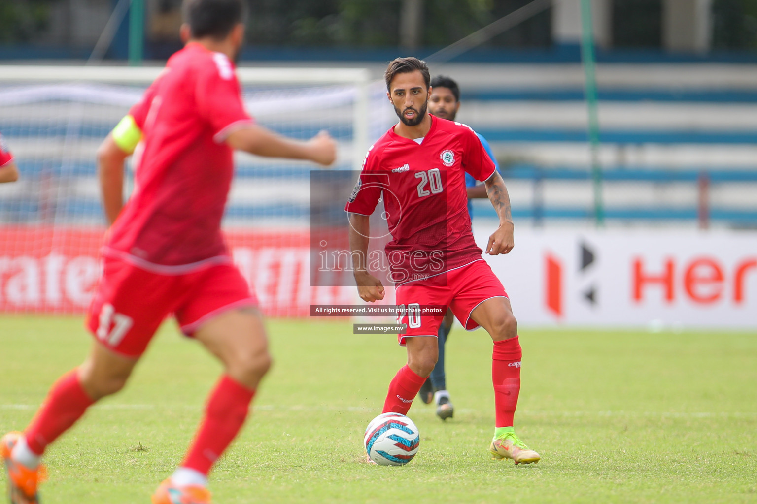 Lebanon vs Maldives in SAFF Championship 2023 held in Sree Kanteerava Stadium, Bengaluru, India, on Tuesday, 28th June 2023. Photos: Nausham Waheed, Hassan Simah / images.mv