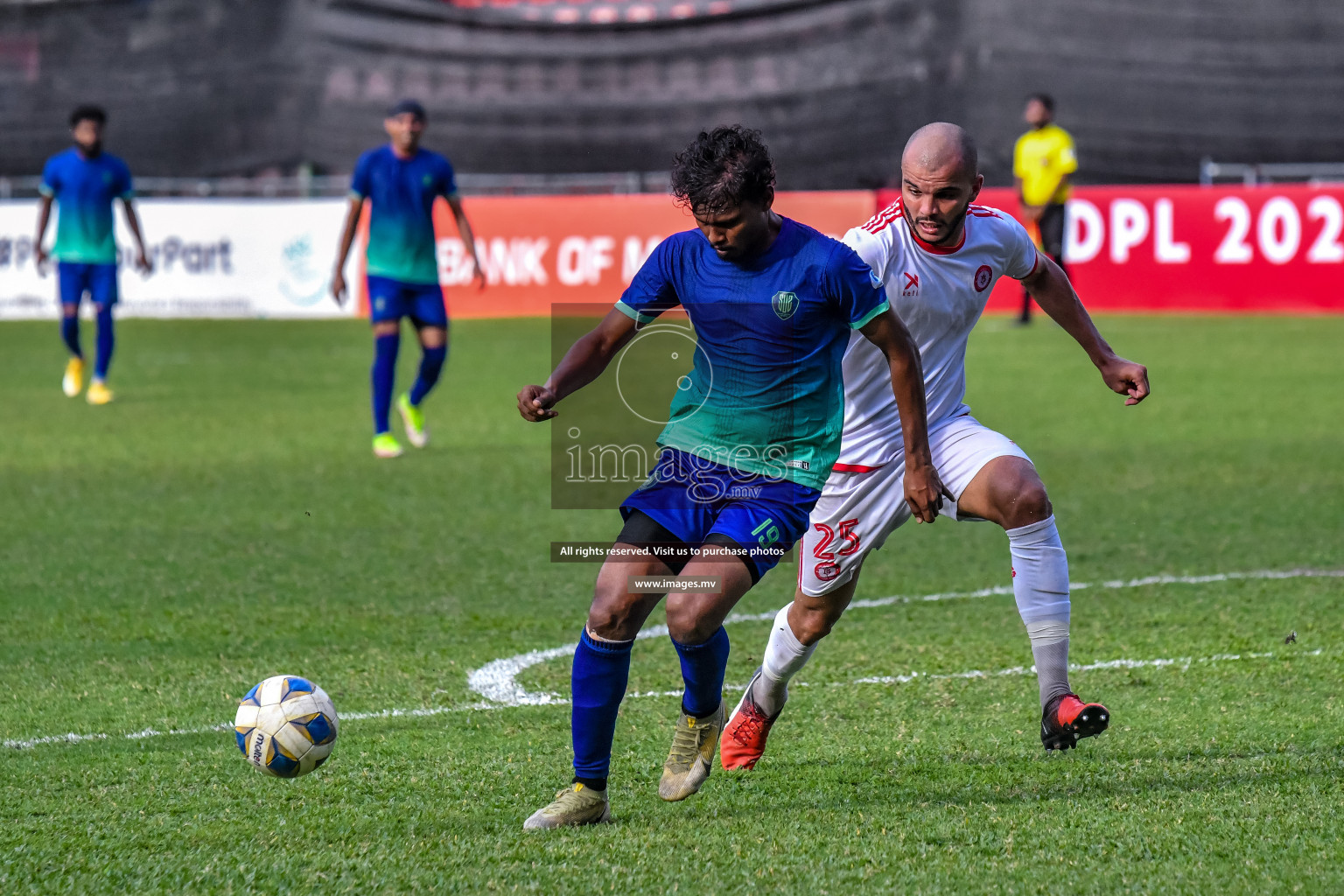 Super United Sports vs Buru Sports Club in Dhivehi Premier League Qualification 22 on 24th Aug 2022, held in National Football Stadium, Male', Maldives Photos: Nausham Waheed / Images.mv