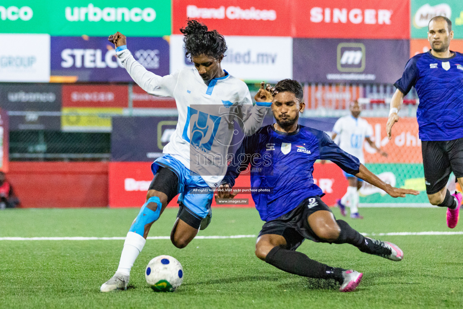 Team Fenaka vs Club AVSEC in Club Maldives Cup 2023 held in Hulhumale, Maldives, on Tuesday, 18th July 2023 Photos: Nausham Waheed / images.mv