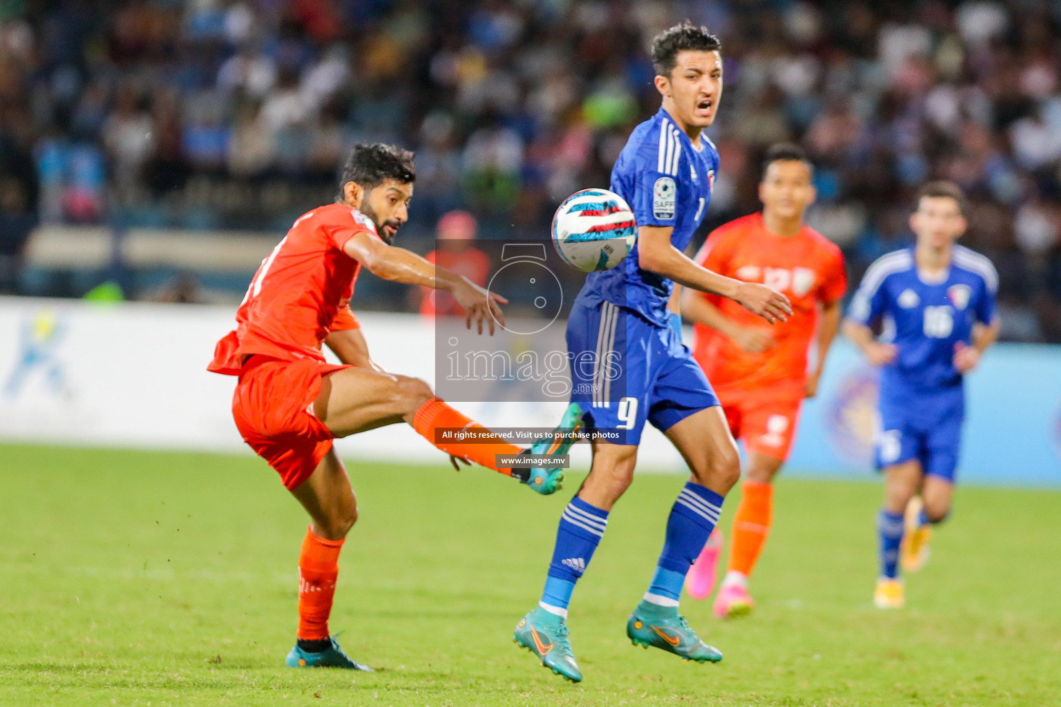 Kuwait vs India in the Final of SAFF Championship 2023 held in Sree Kanteerava Stadium, Bengaluru, India, on Tuesday, 4th July 2023. Photos: Hassan Simah / images.mv