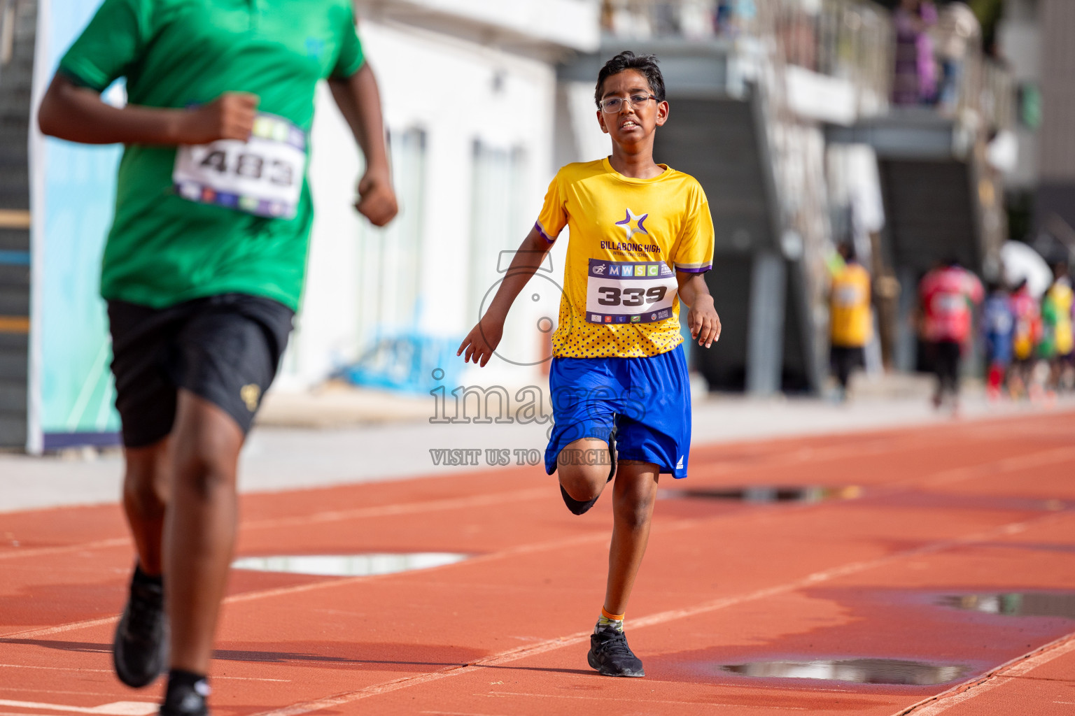 Day 1 of MWSC Interschool Athletics Championships 2024 held in Hulhumale Running Track, Hulhumale, Maldives on Saturday, 9th November 2024. 
Photos by: Ismail Thoriq, Hassan Simah / Images.mv