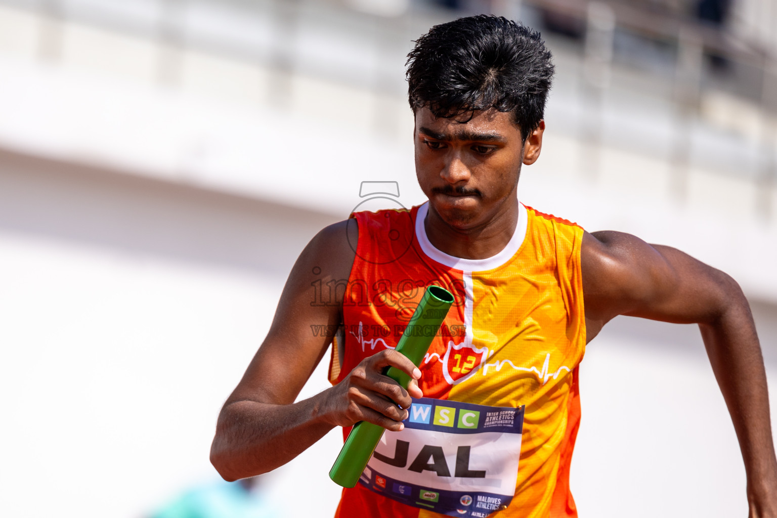 Day 6 of MWSC Interschool Athletics Championships 2024 held in Hulhumale Running Track, Hulhumale, Maldives on Thursday, 14th November 2024. Photos by: Ismail Thoriq / Images.mv