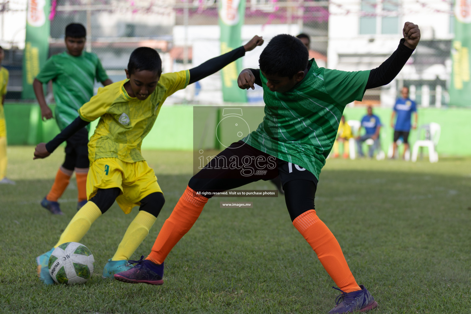 Day 1 of MILO Academy Championship 2023 (U12) was held in Henveiru Football Grounds, Male', Maldives, on Friday, 18th August 2023. Photos: Mohamed Mahfooz Moosa / images.mv