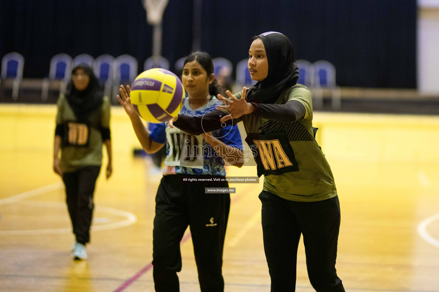 Green Streets vs Mahibadhoo Sports Club in the Semi Finals of Milo National Netball Tournament 2021 held on 3 December 2021 in Male', Maldives, Photos by Maanish