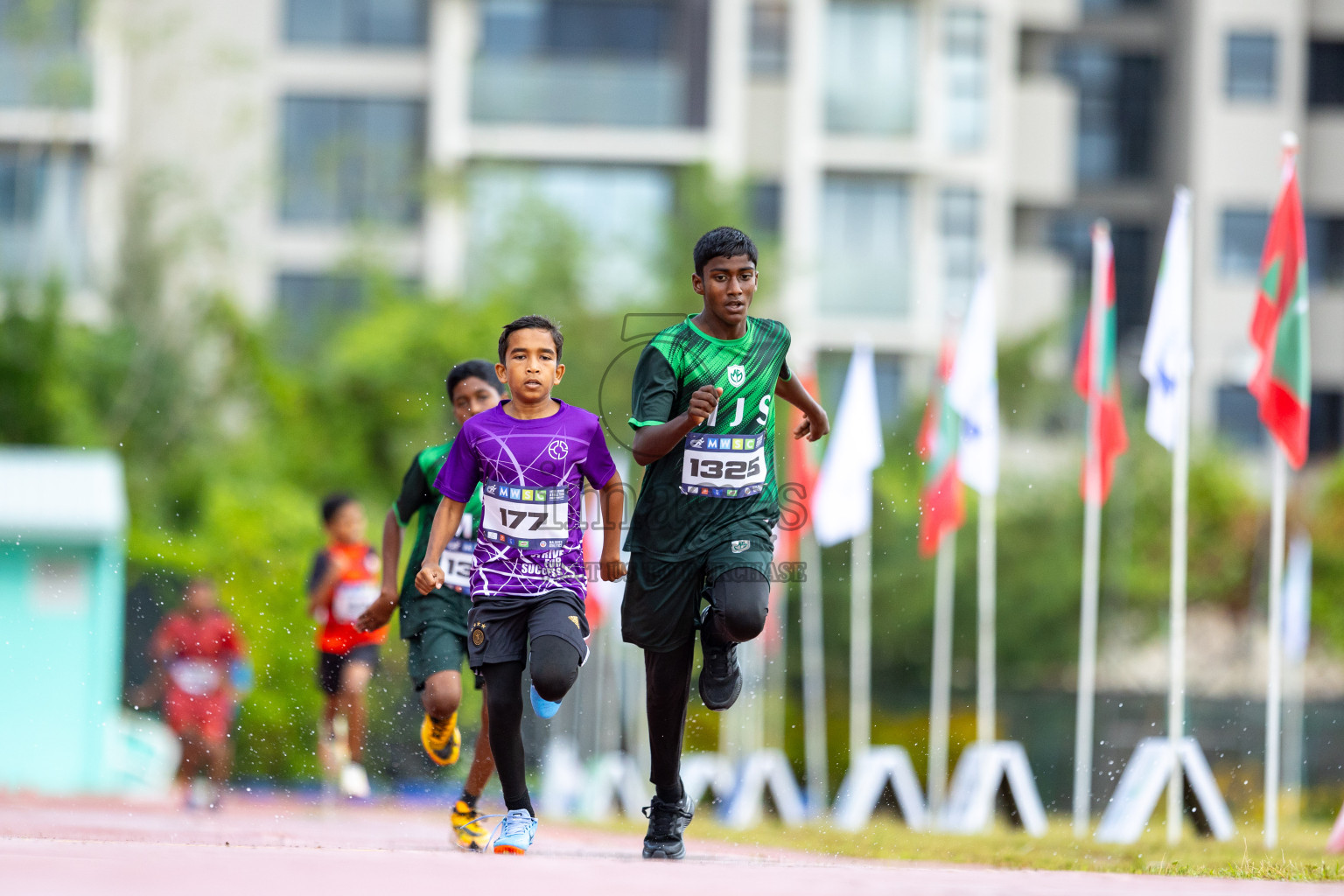 Day 1 of MWSC Interschool Athletics Championships 2024 held in Hulhumale Running Track, Hulhumale, Maldives on Saturday, 9th November 2024. 
Photos by: Ismail Thoriq / images.mv