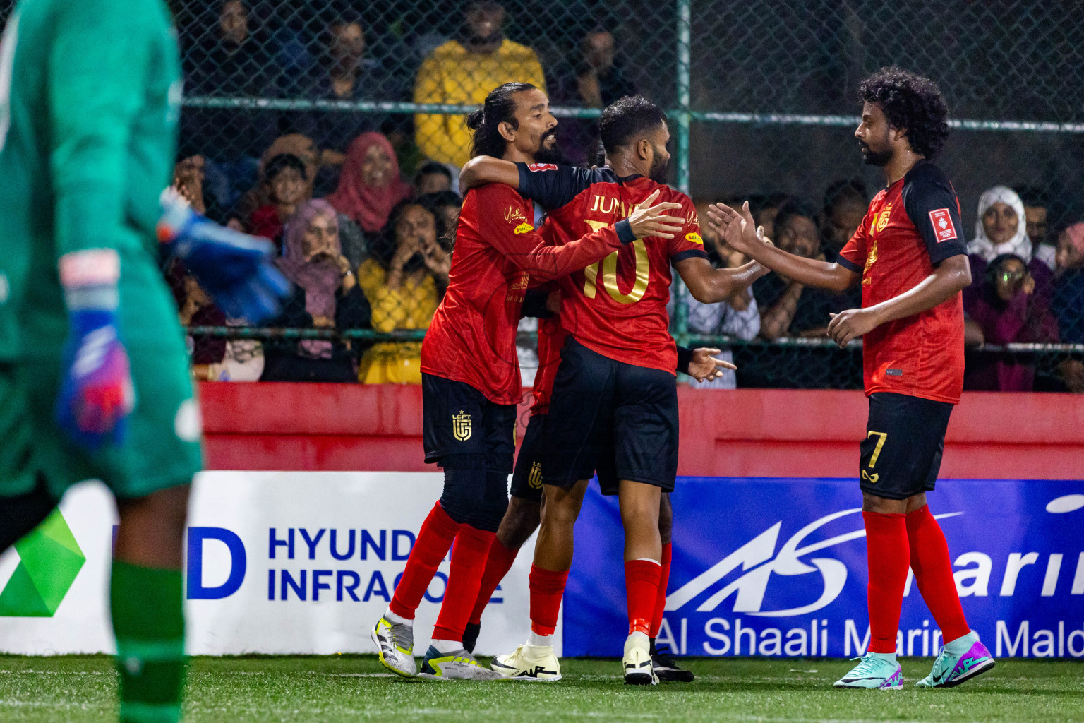 L Gan vs L Isdhoo in Day 28 of Golden Futsal Challenge 2024 was held on Sunday , 11th February 2024 in Hulhumale', Maldives Photos: Nausham Waheed / images.mv